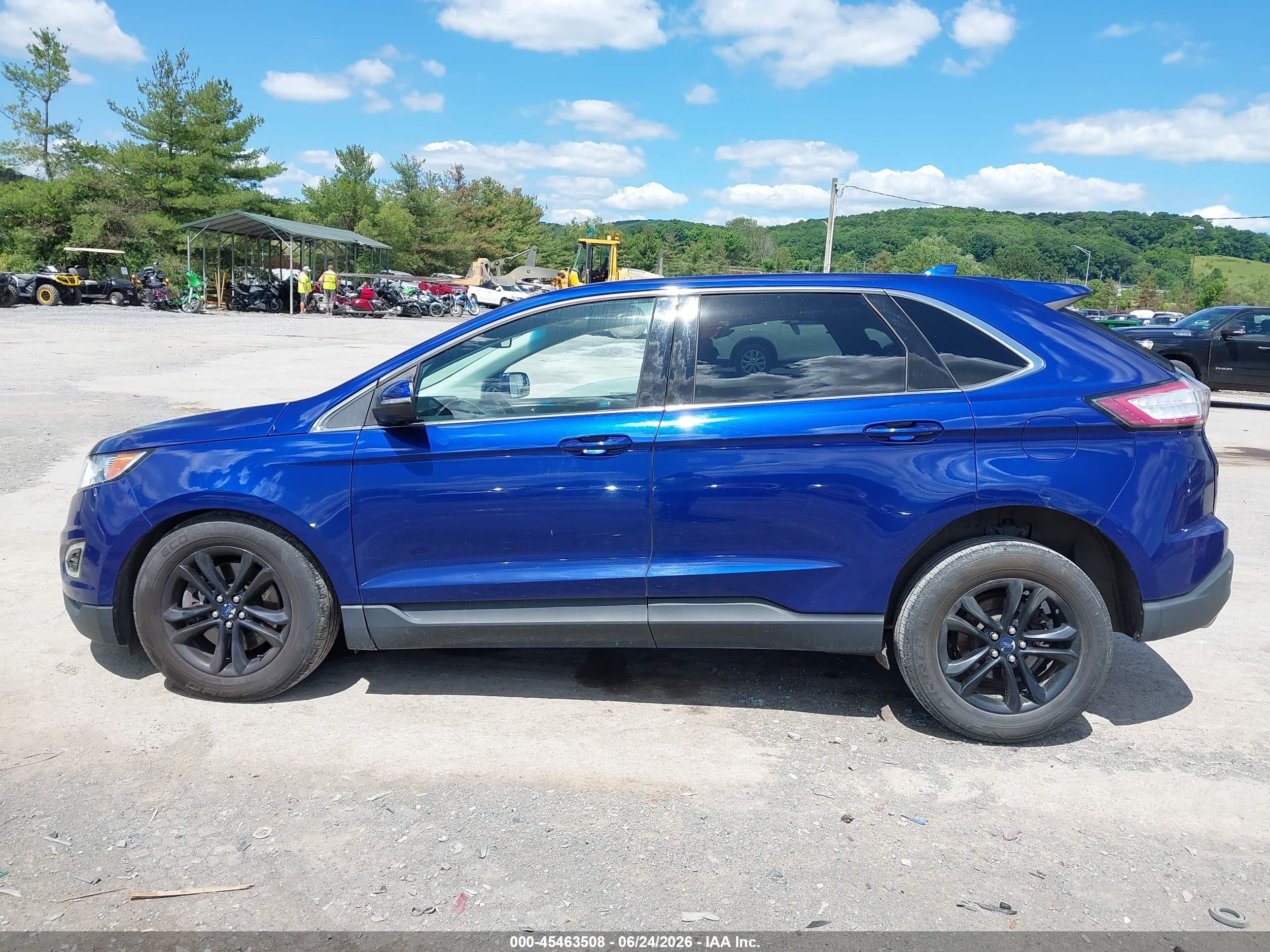 2015 Ford Edge Sel Blue vin: 2FMTK4J96FBB96055