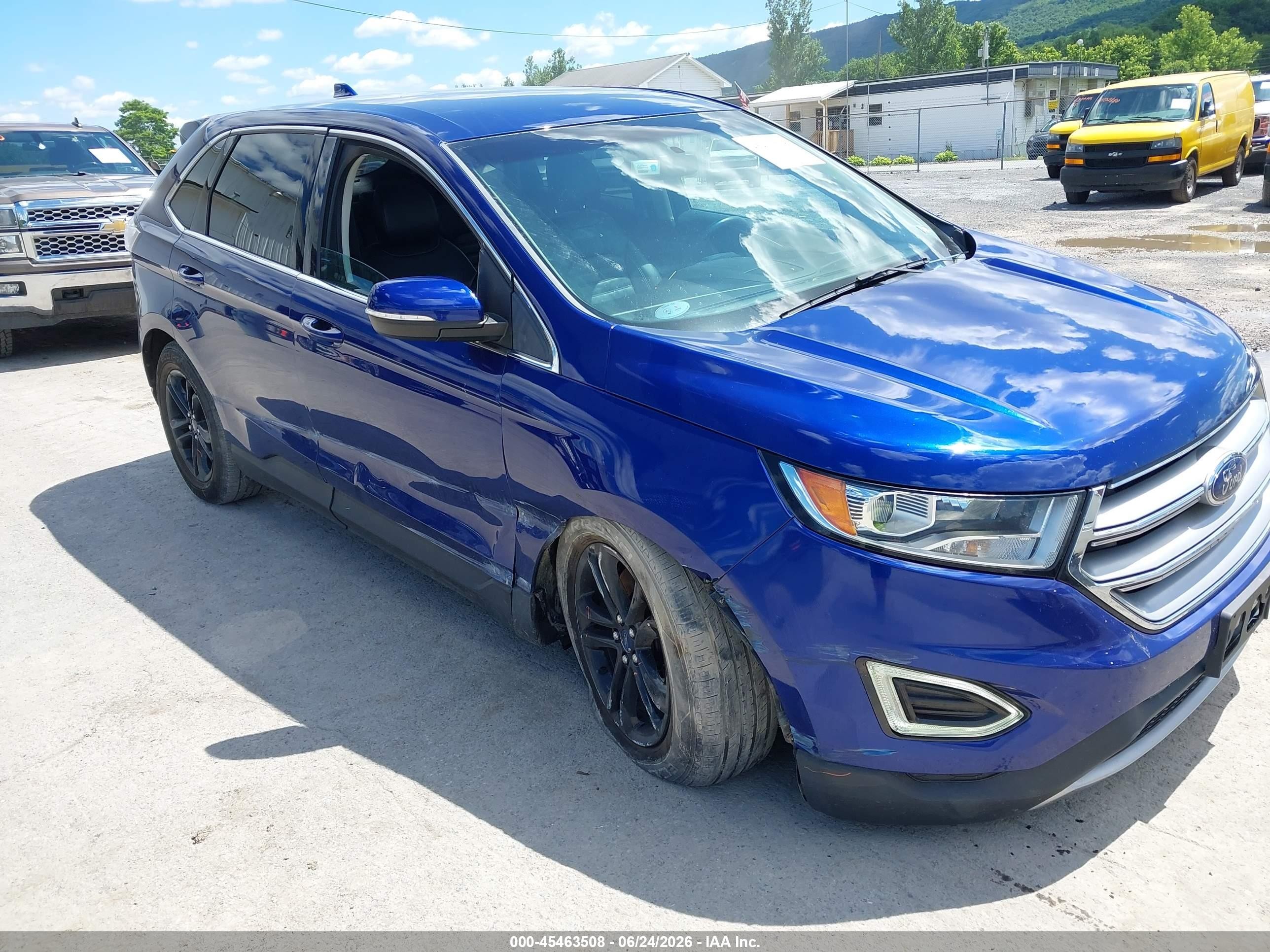 2015 Ford Edge Sel Blue vin: 2FMTK4J96FBB96055