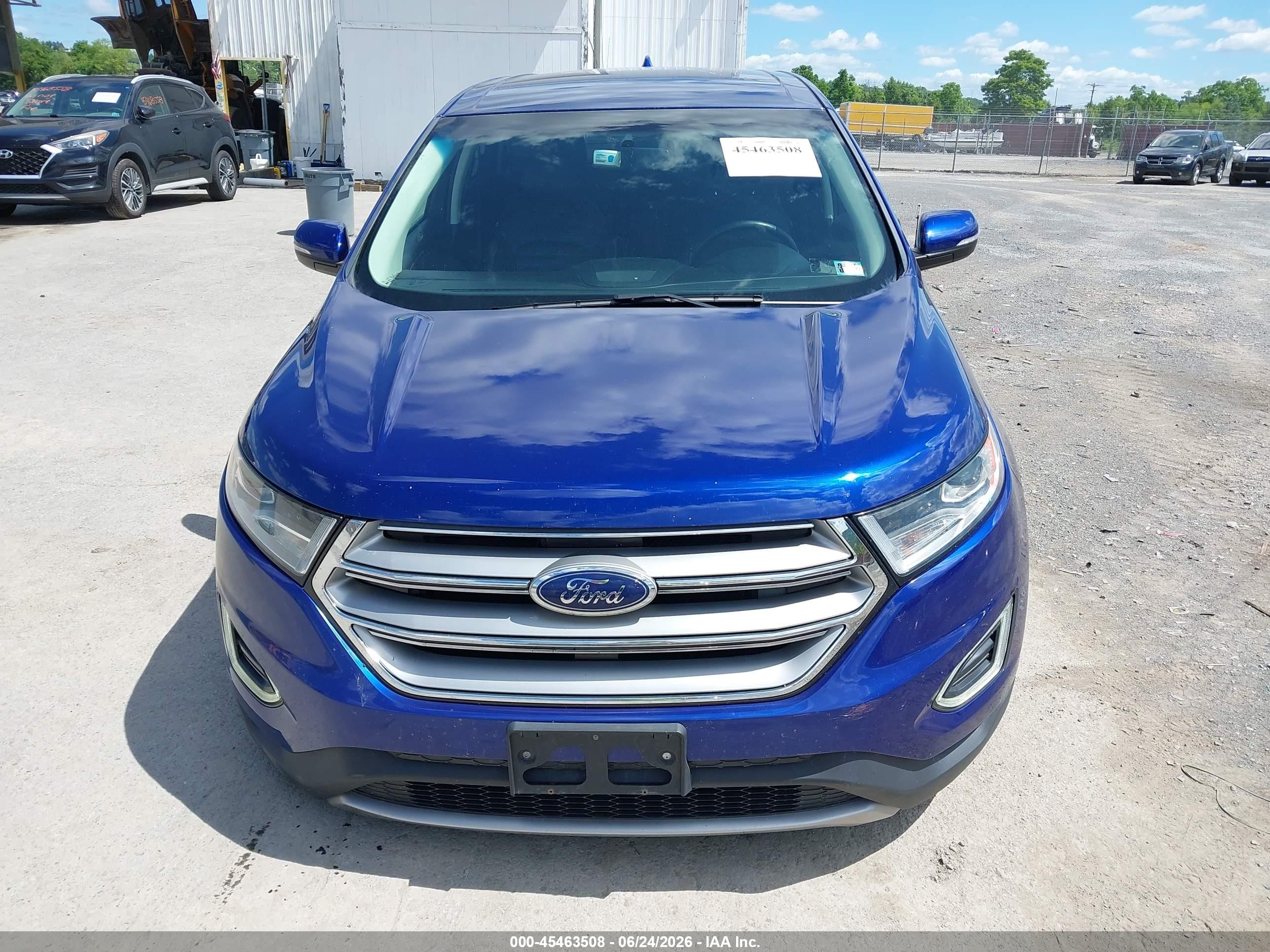 2015 Ford Edge Sel Blue vin: 2FMTK4J96FBB96055