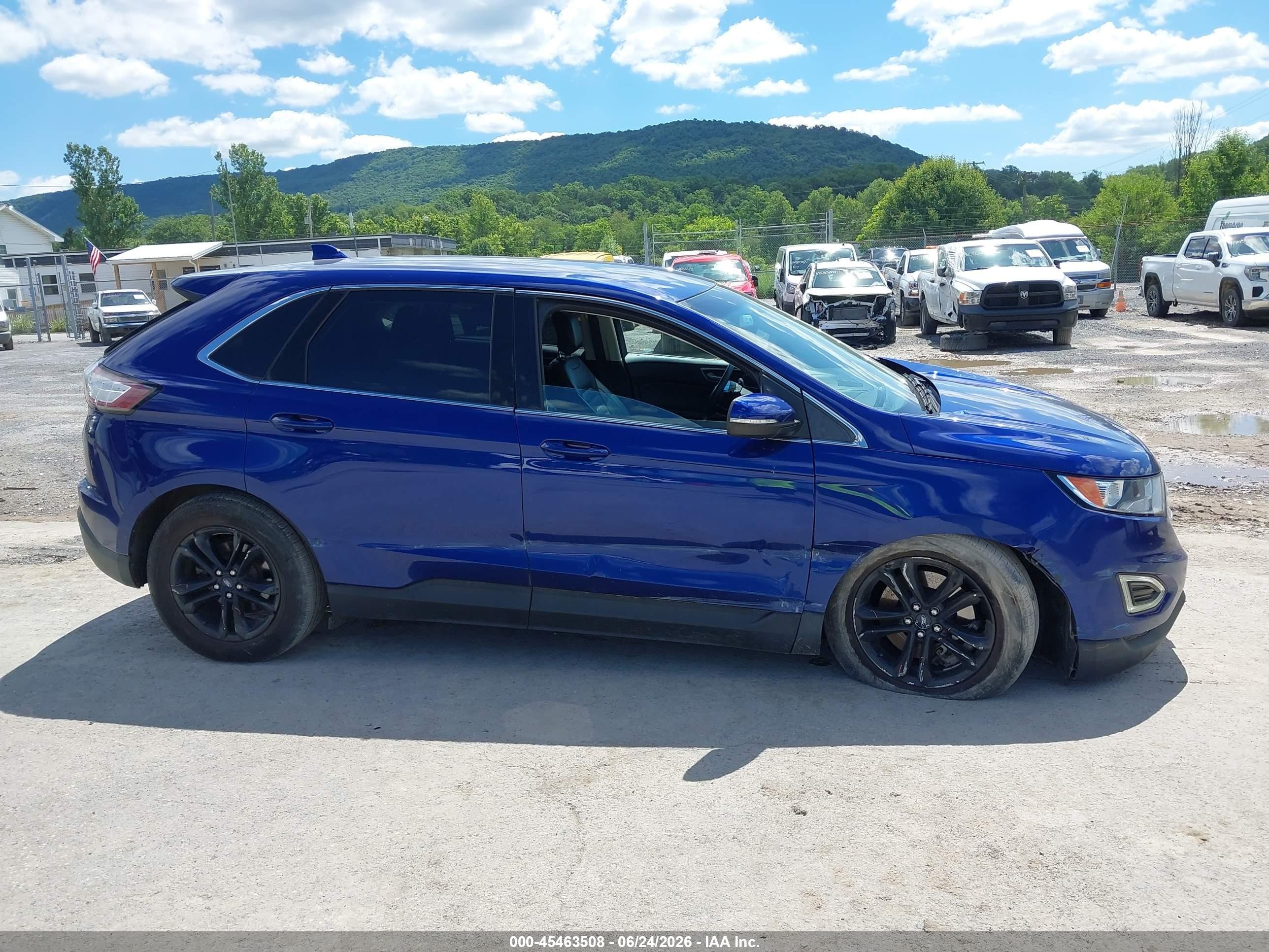2015 Ford Edge Sel Blue vin: 2FMTK4J96FBB96055
