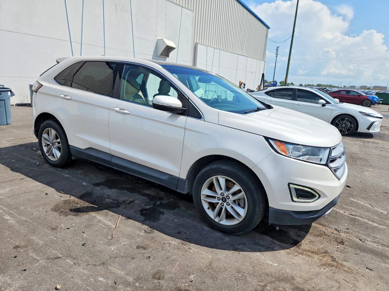 2015 Ford Edge Sel White vin: 2FMTK4J96FBC38661
