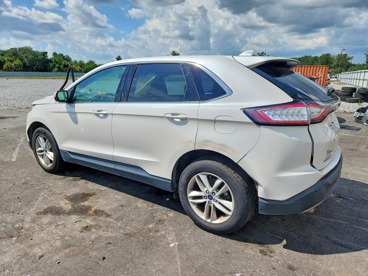 2015 Ford Edge Sel White vin: 2FMTK4J96FBC38661