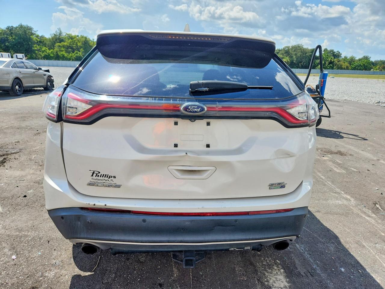 2015 Ford Edge Sel White vin: 2FMTK4J96FBC38661