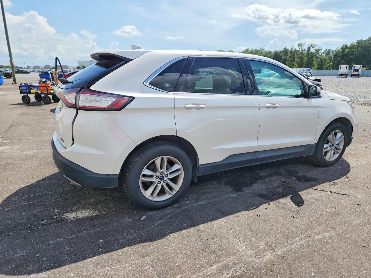 2015 Ford Edge Sel White vin: 2FMTK4J96FBC38661