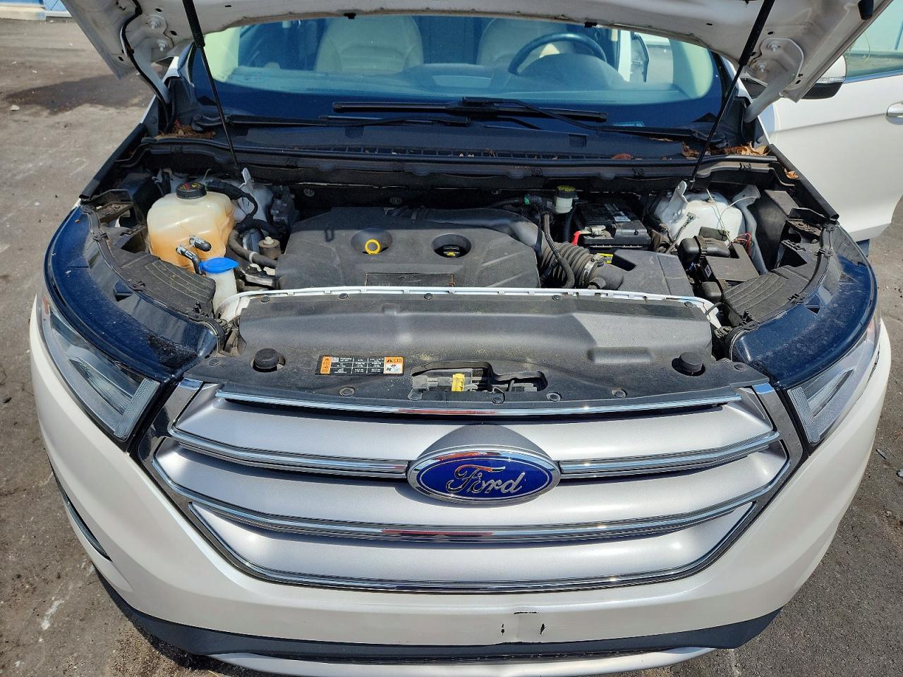 2015 Ford Edge Sel White vin: 2FMTK4J96FBC38661