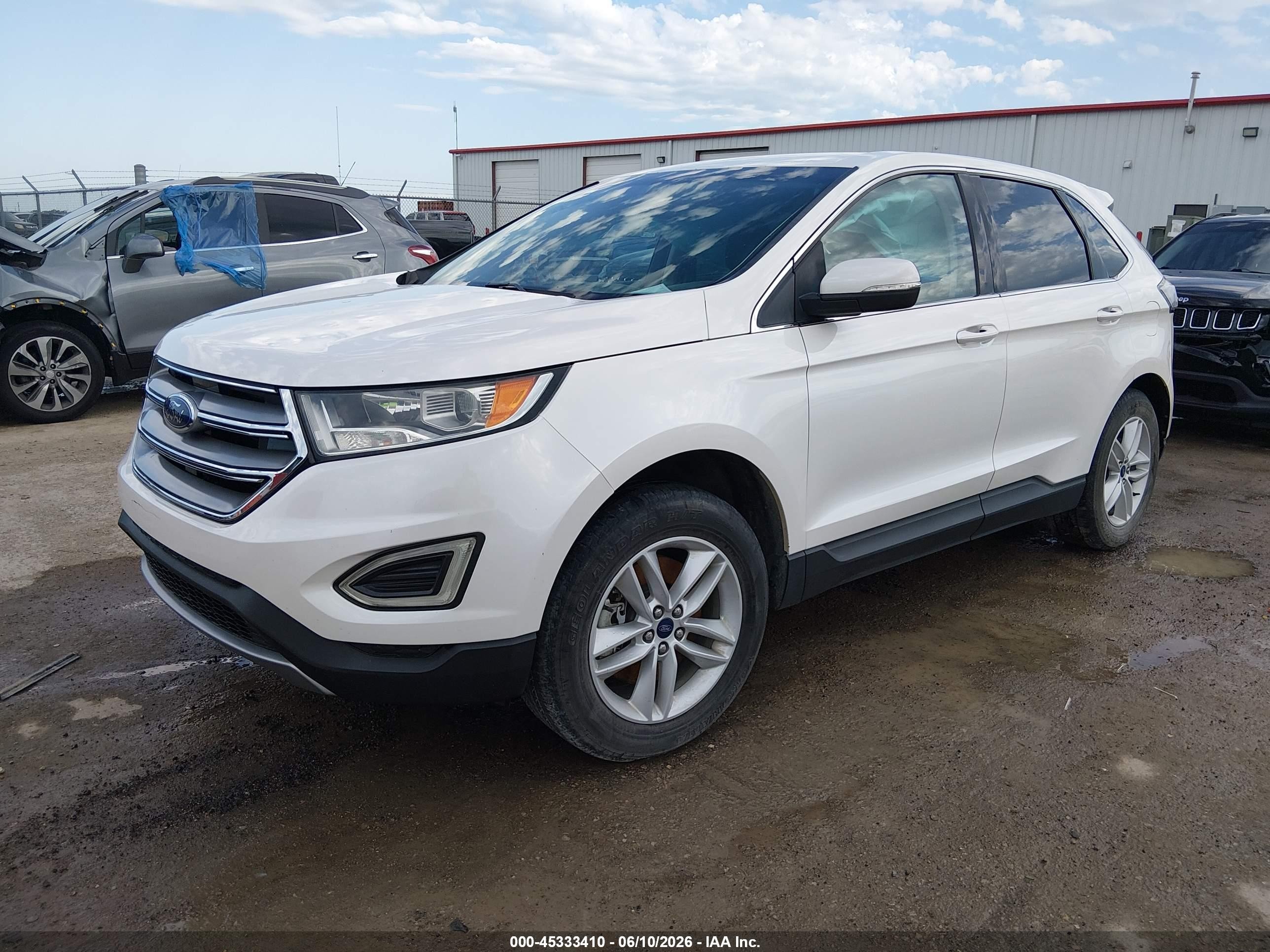 2015 Ford Edge Sel Белый vin: 2FMTK4J97FBB77451