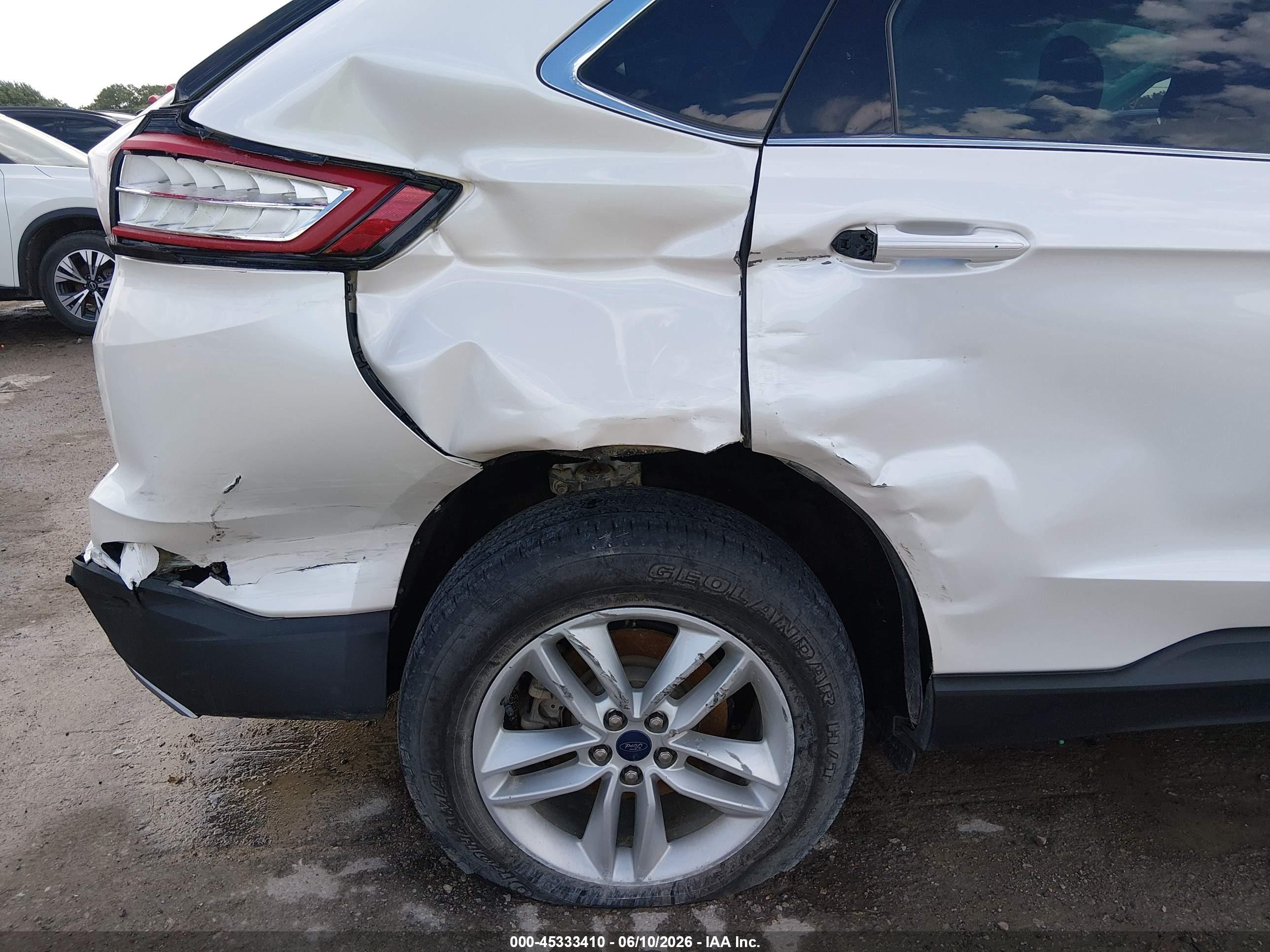 2015 Ford Edge Sel Белый vin: 2FMTK4J97FBB77451