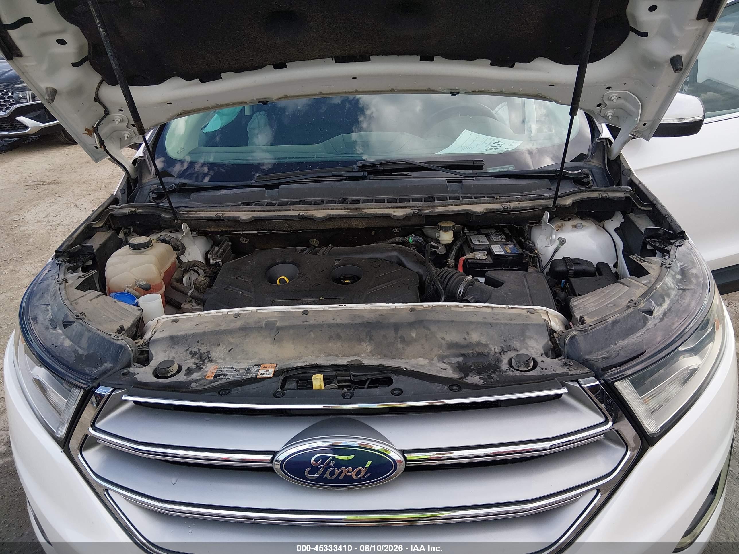 2015 Ford Edge Sel Белый vin: 2FMTK4J97FBB77451