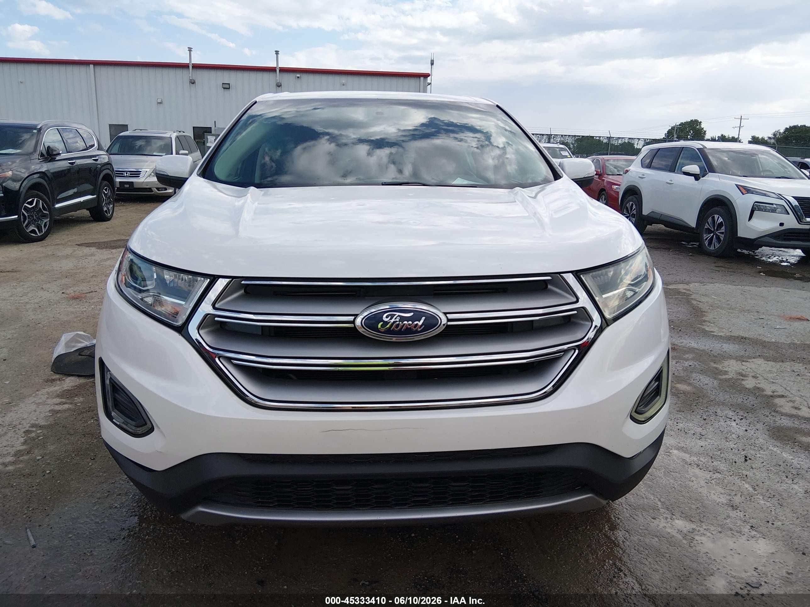 2015 Ford Edge Sel Белый vin: 2FMTK4J97FBB77451