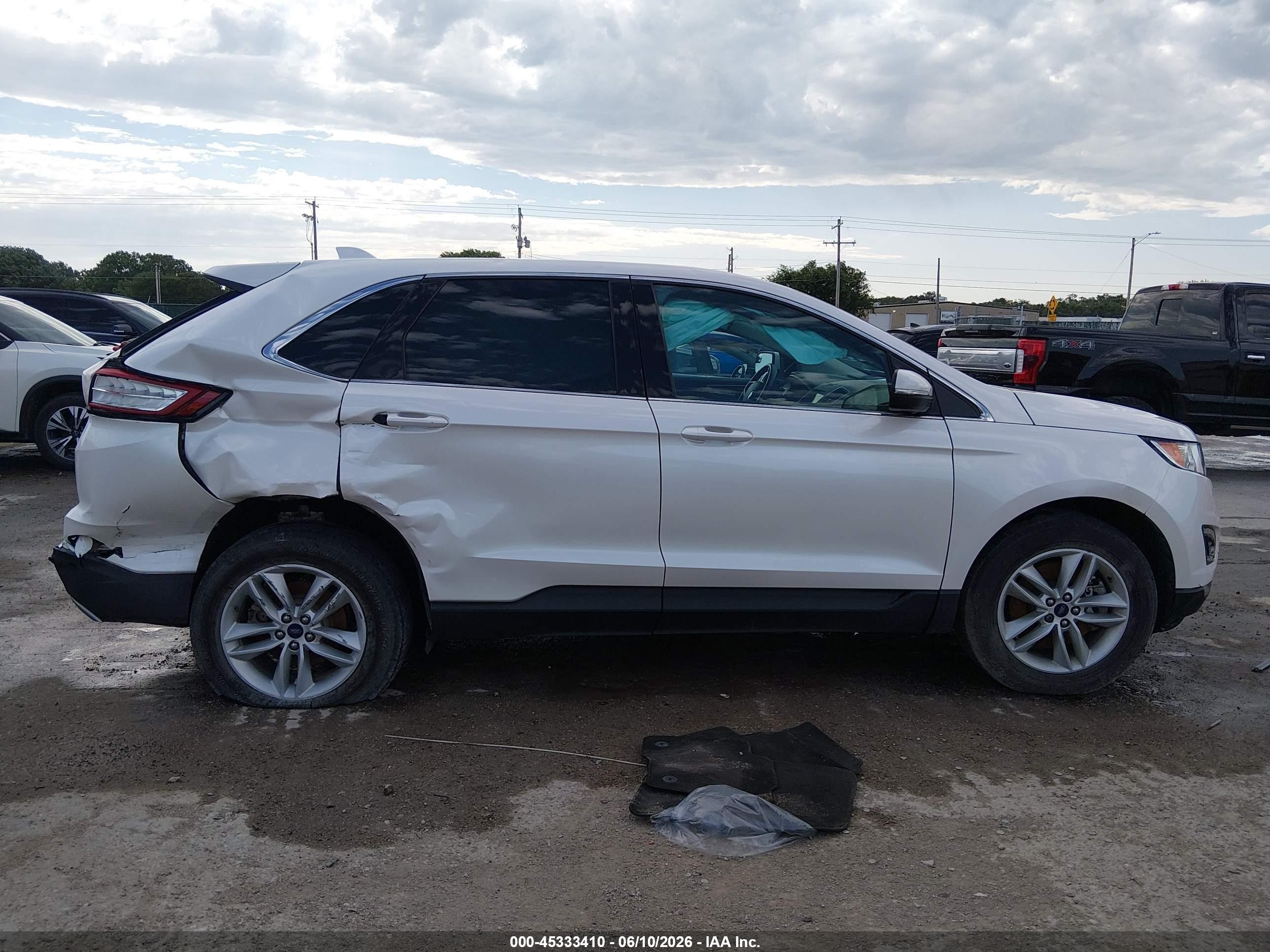 2015 Ford Edge Sel Белый vin: 2FMTK4J97FBB77451