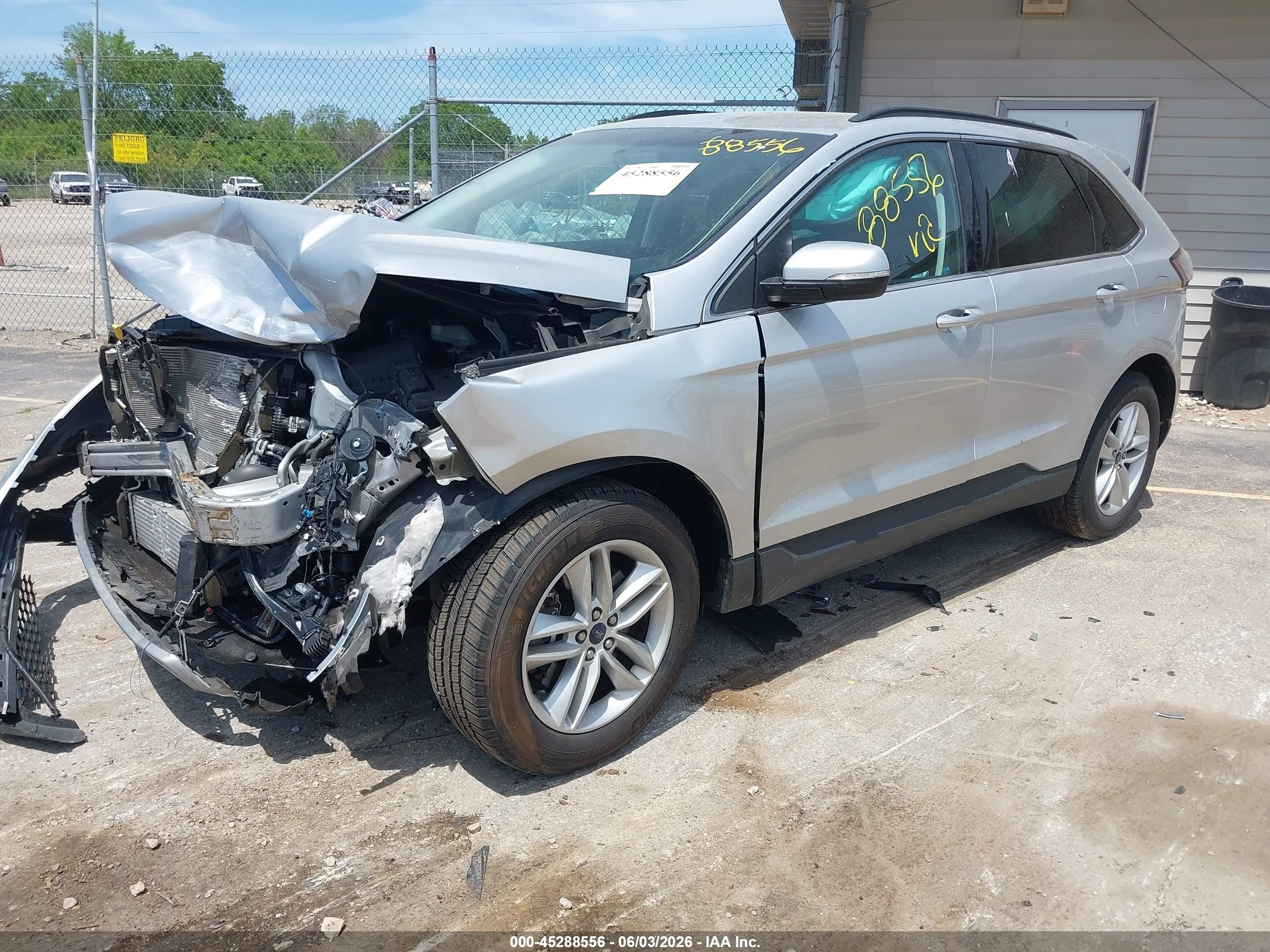 2015 Ford Edge Sel Серый vin: 2FMTK4J97FBC35686