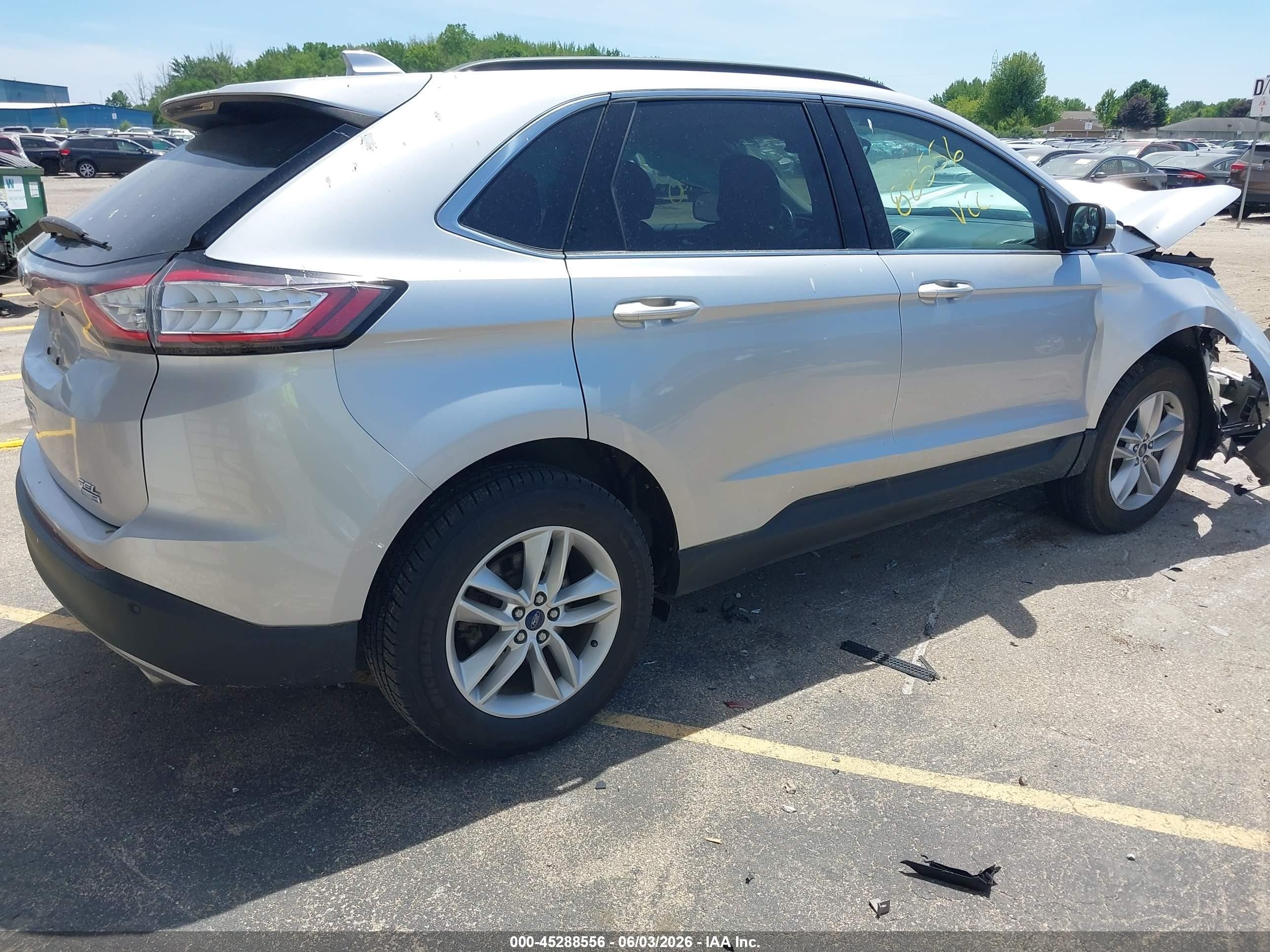 2015 Ford Edge Sel Серый vin: 2FMTK4J97FBC35686