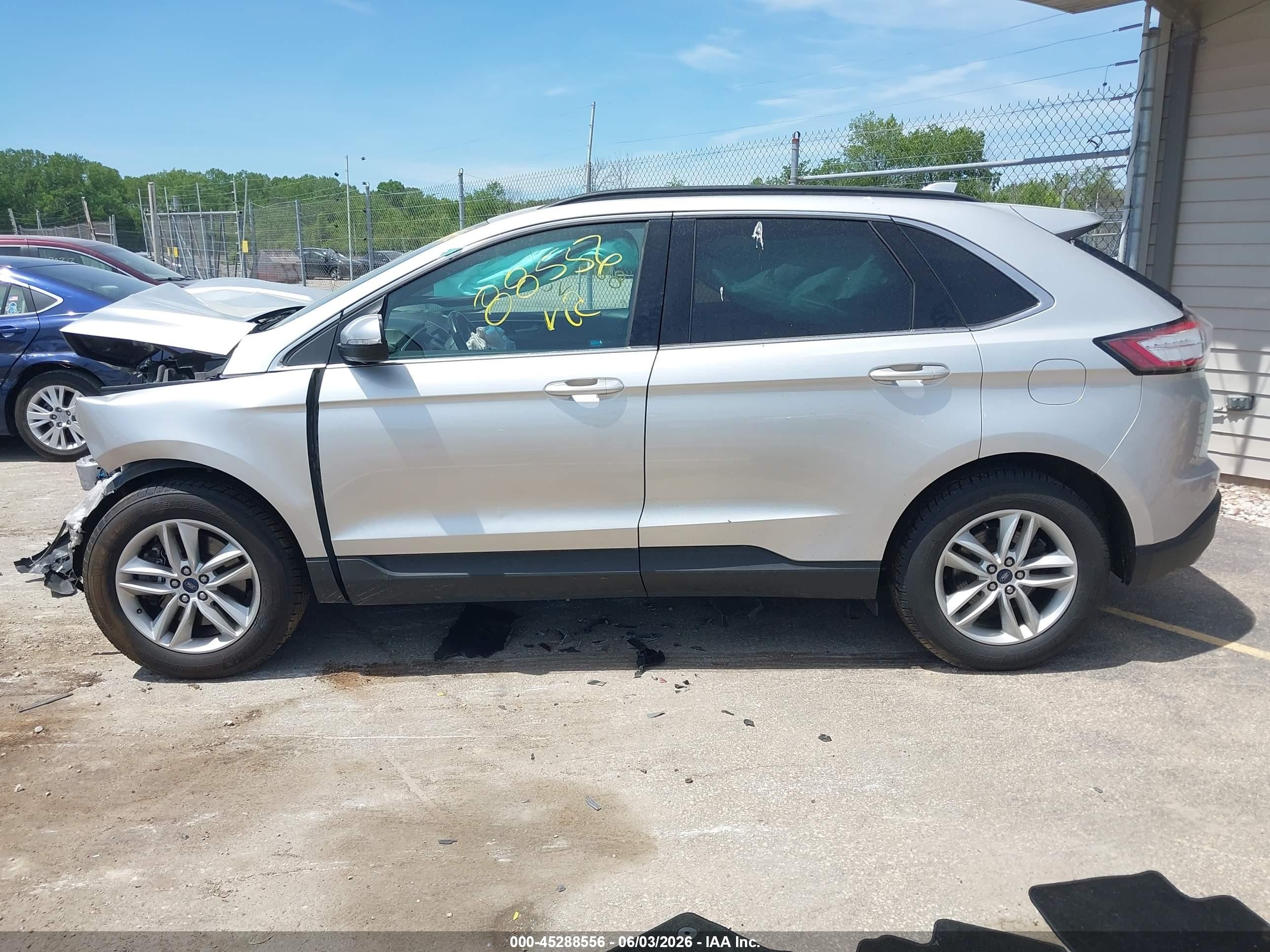 2015 Ford Edge Sel Серый vin: 2FMTK4J97FBC35686