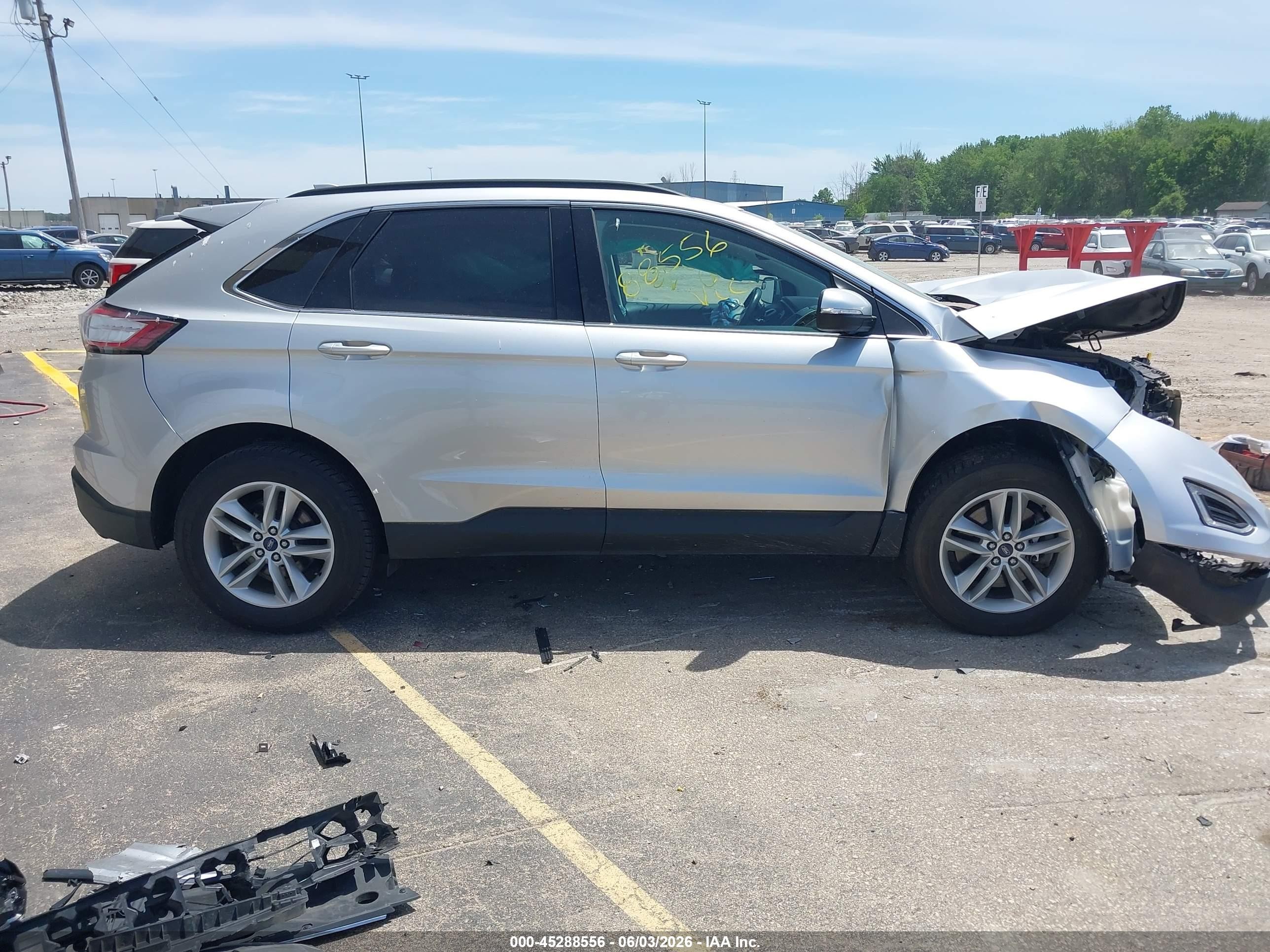 2015 Ford Edge Sel Серый vin: 2FMTK4J97FBC35686