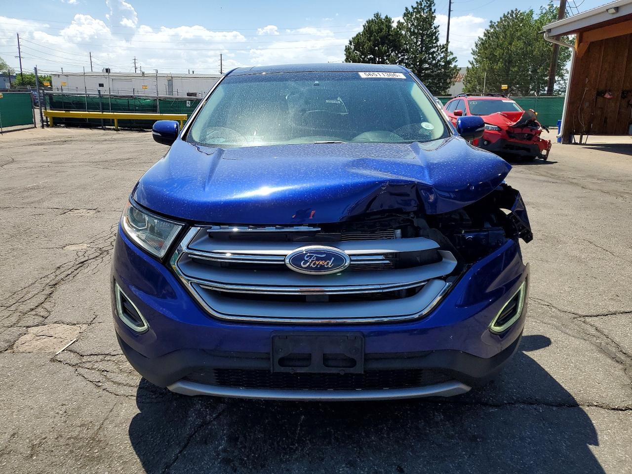 2015 Ford Edge Sel Blue vin: 2FMTK4J97FBC42119