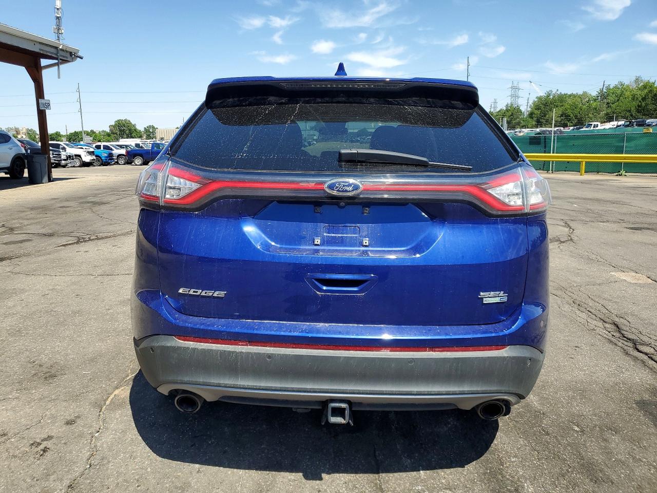 2015 Ford Edge Sel Blue vin: 2FMTK4J97FBC42119
