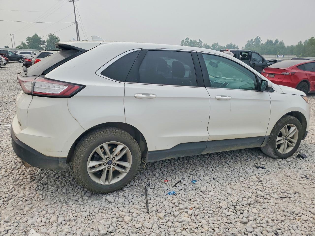 2015 Ford Edge Sel White vin: 2FMTK4J98FBB00779