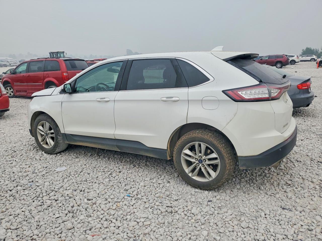 2015 Ford Edge Sel White vin: 2FMTK4J98FBB00779