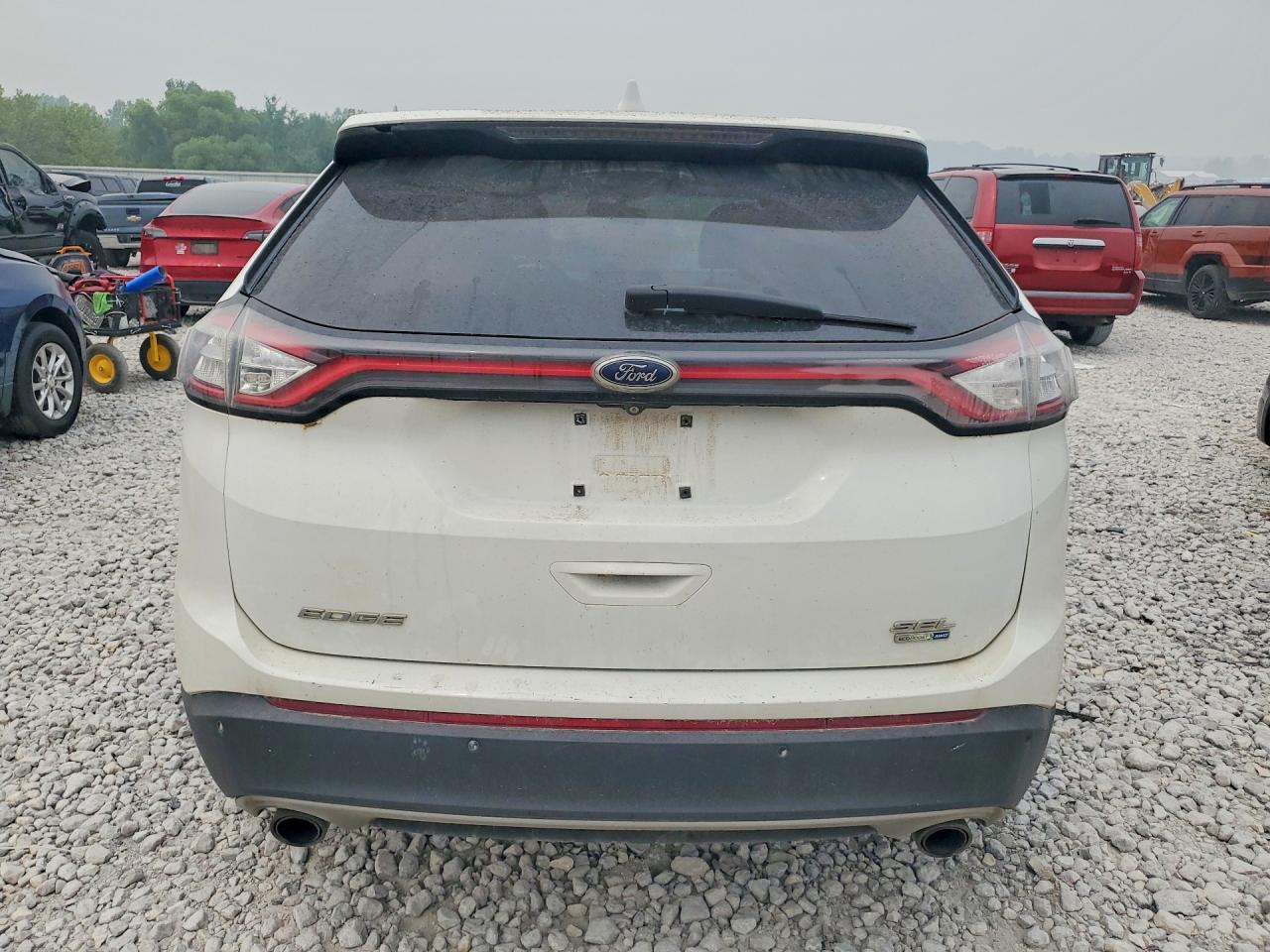 2015 Ford Edge Sel White vin: 2FMTK4J98FBB00779