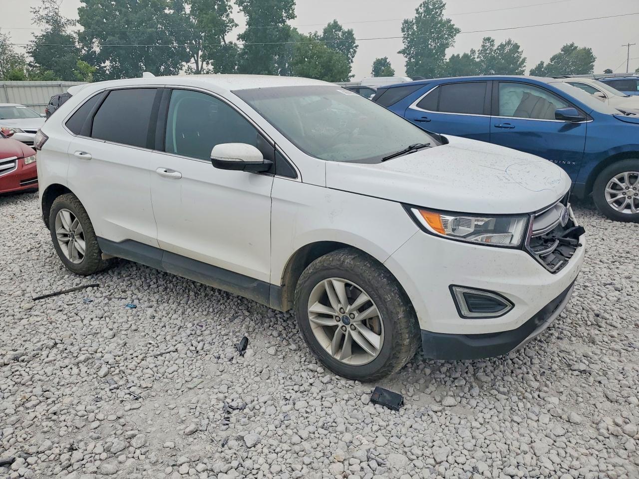 2015 Ford Edge Sel White vin: 2FMTK4J98FBB00779