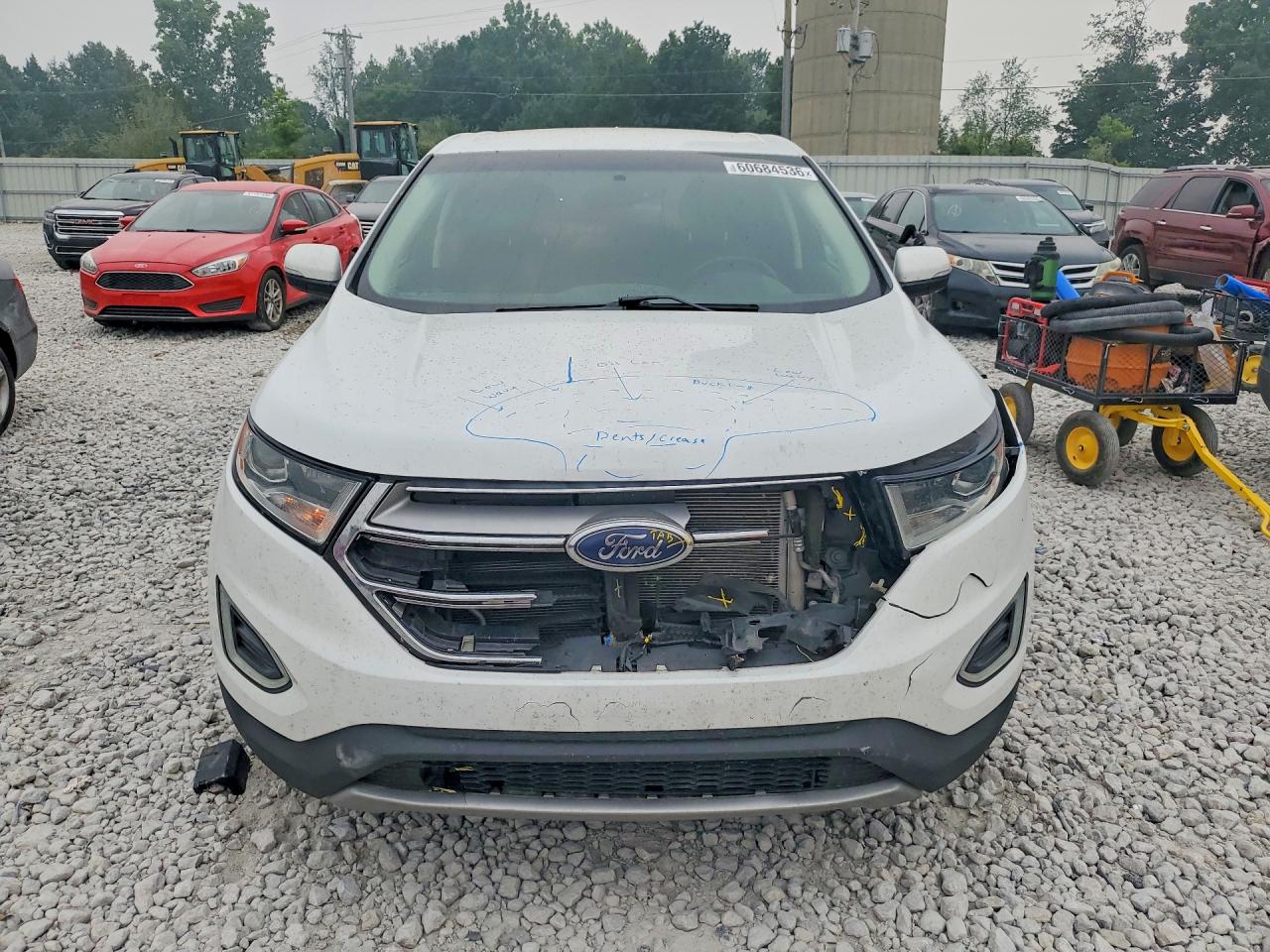 2015 Ford Edge Sel White vin: 2FMTK4J98FBB00779