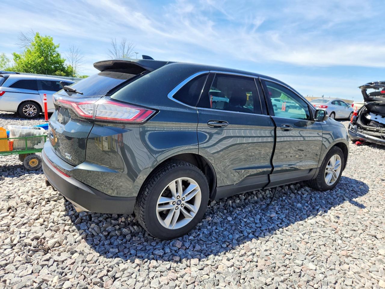 2015 Ford Edge Sel Зеленый vin: 2FMTK4J98FBB64921