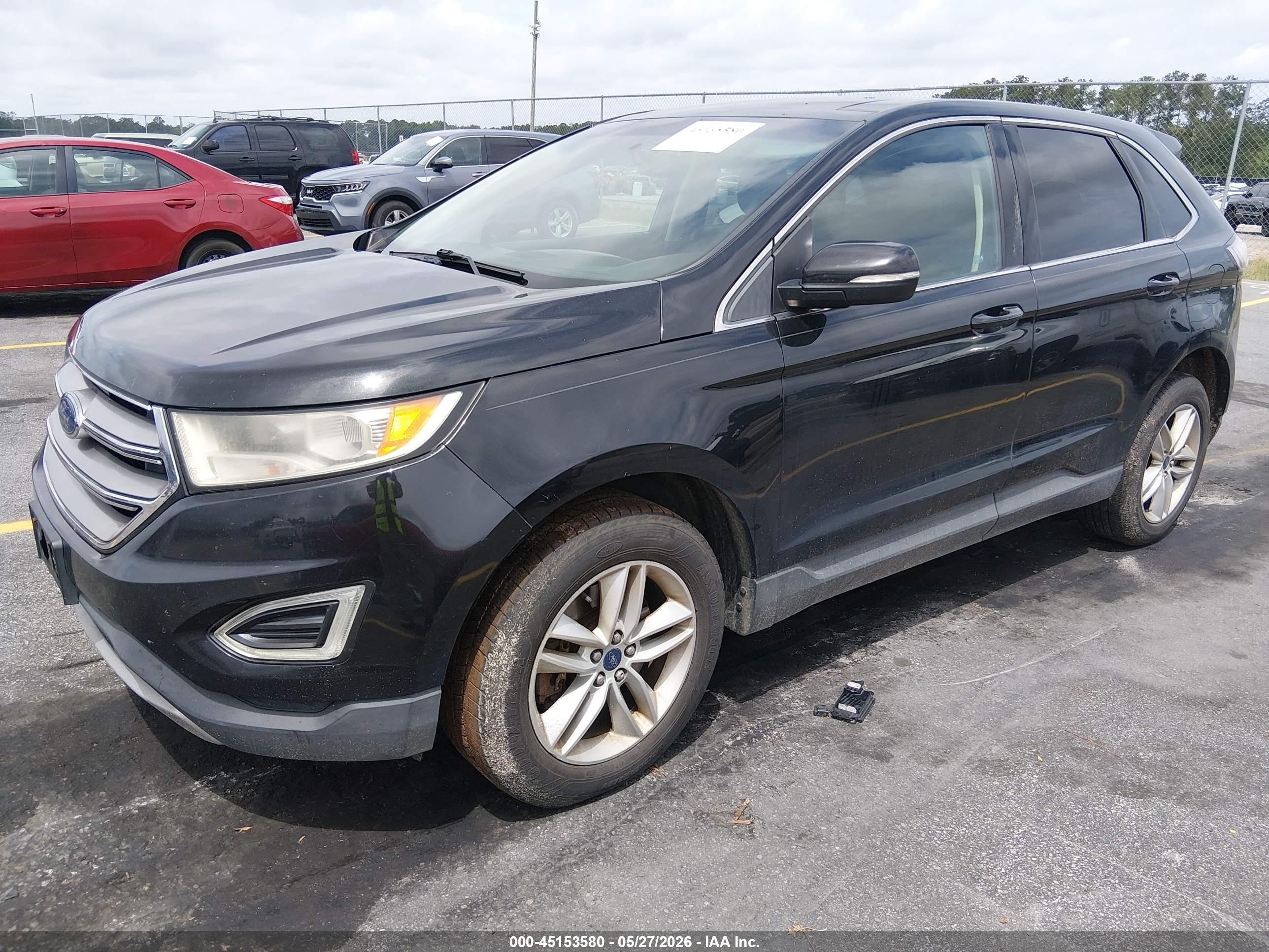 2015 Ford Edge Sel Black vin: 2FMTK4J98FBC05211