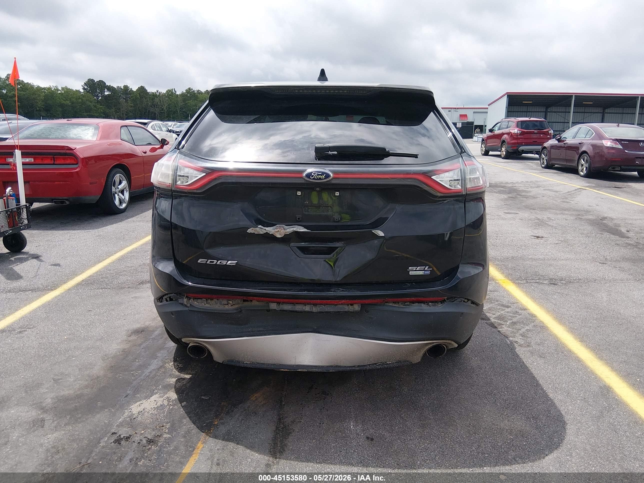 2015 Ford Edge Sel Black vin: 2FMTK4J98FBC05211