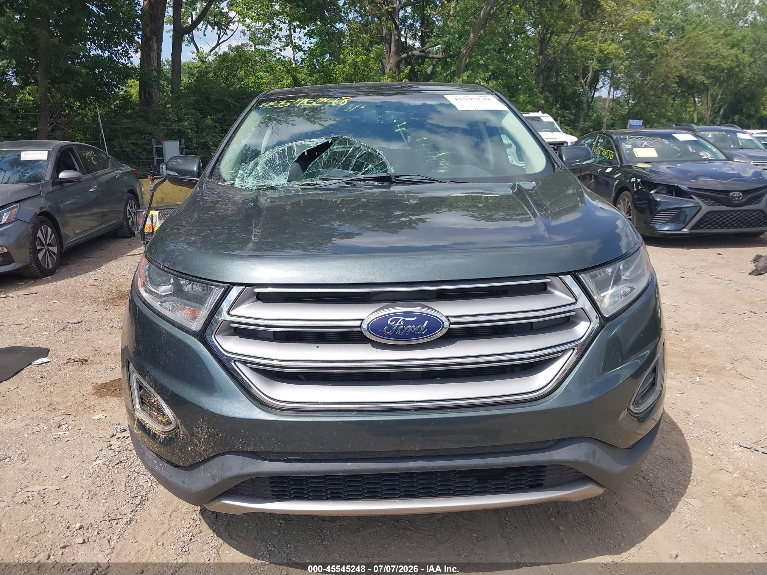 2015 Ford Edge Sel Green vin: 2FMTK4J99FBB02749
