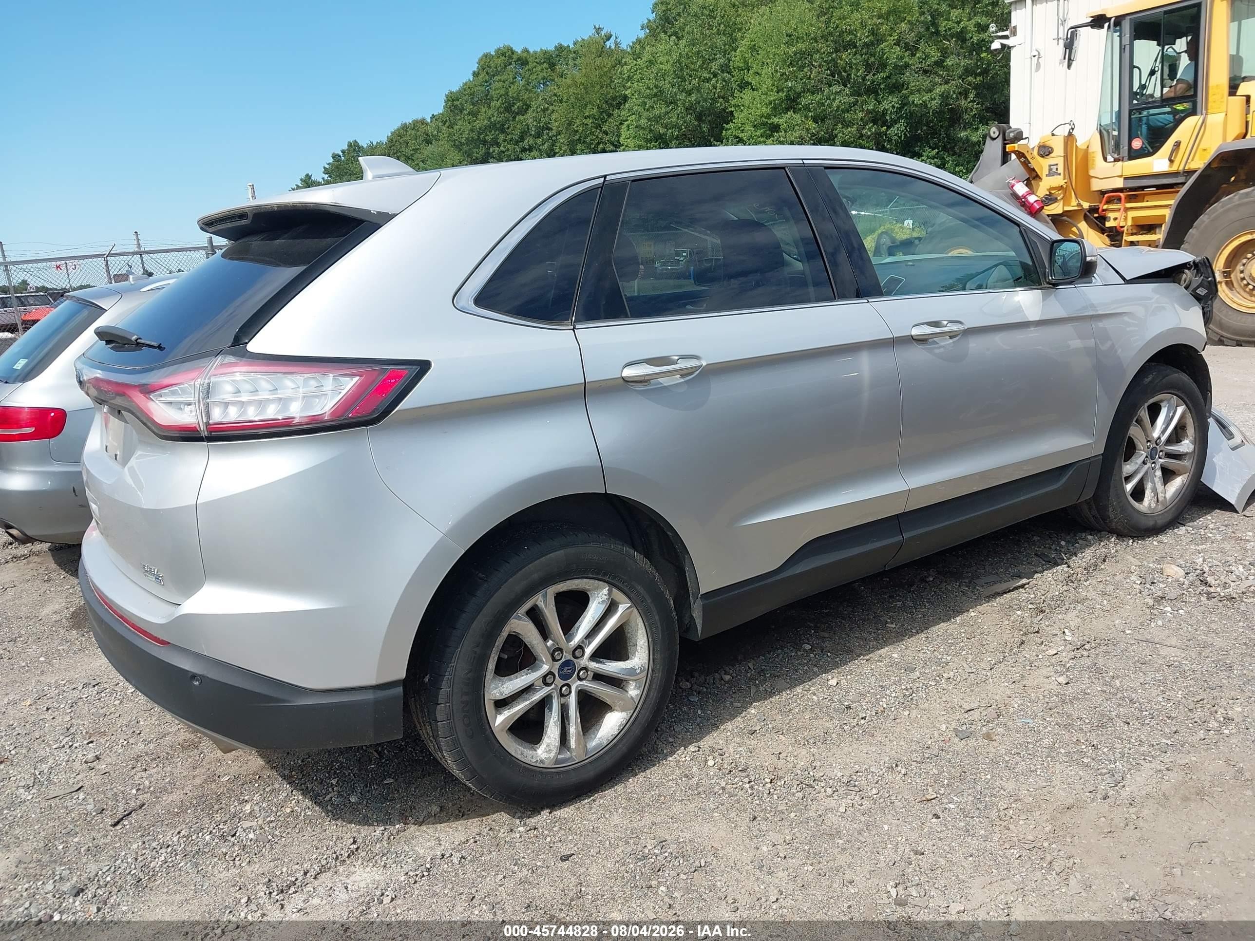 2015 Ford Edge Sel Silver vin: 2FMTK4J99FBB31815