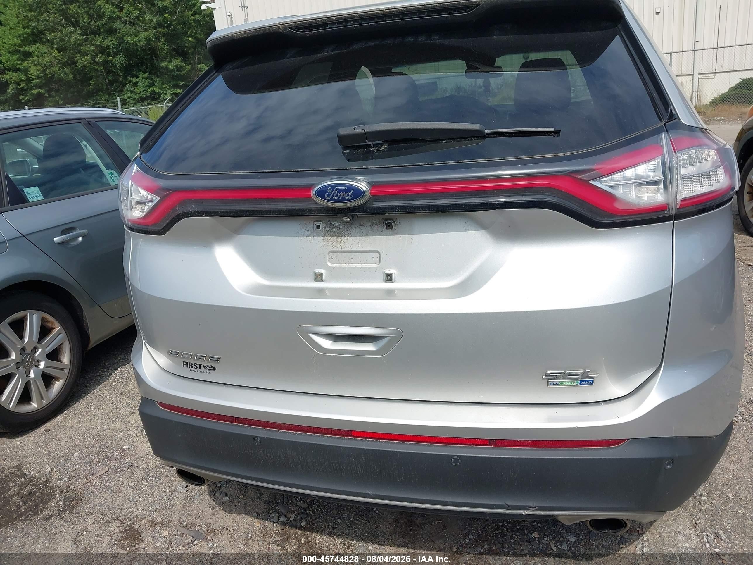 2015 Ford Edge Sel Silver vin: 2FMTK4J99FBB31815