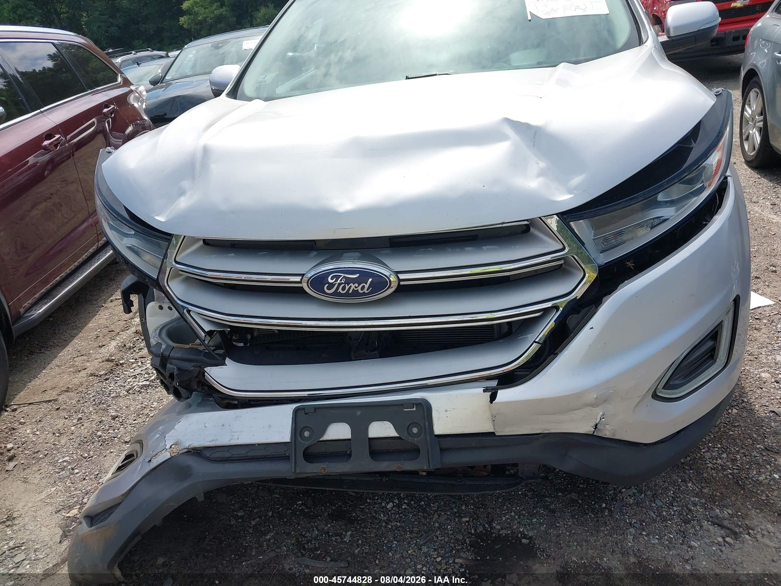 2015 Ford Edge Sel Silver vin: 2FMTK4J99FBB31815