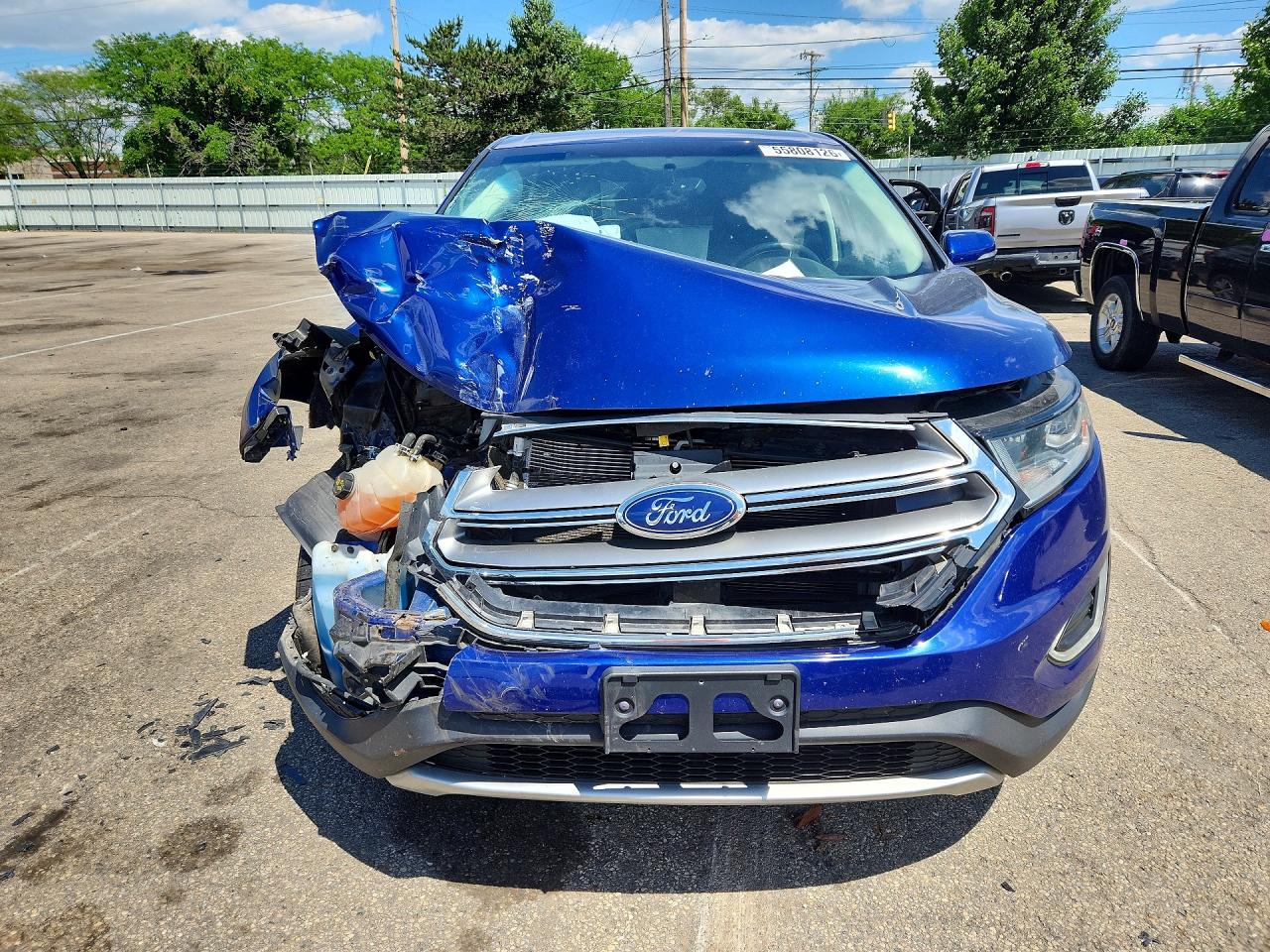 2015 Ford Edge Sel Blue vin: 2FMTK4J99FBB40580