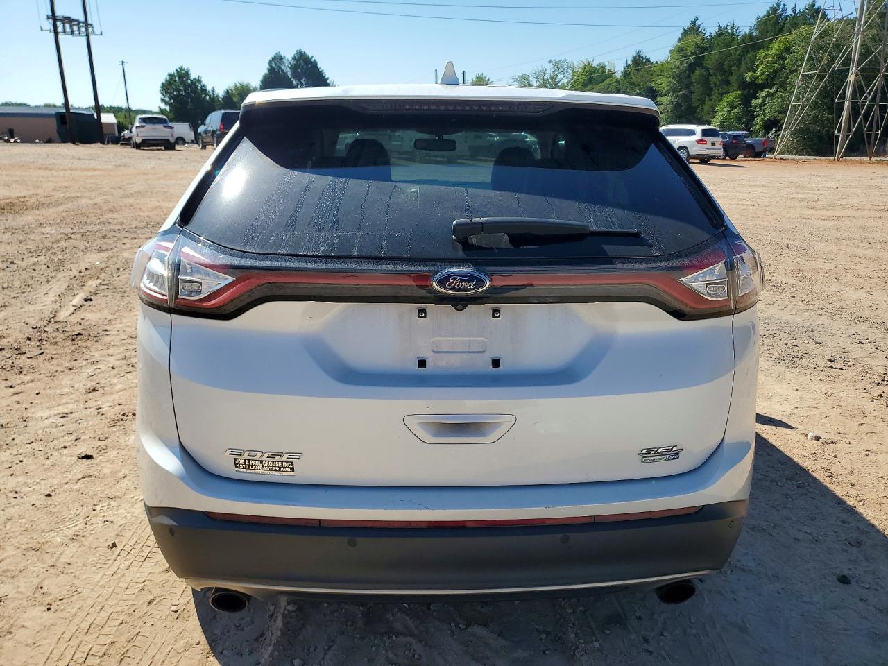 2015 Ford Edge Sel White vin: 2FMTK4J99FBC14726