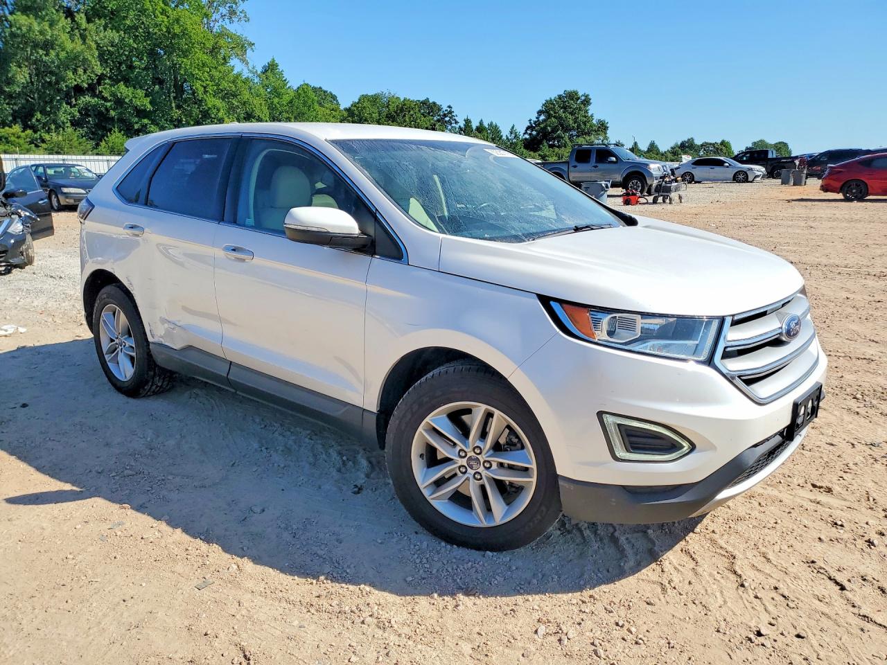2015 Ford Edge Sel White vin: 2FMTK4J99FBC14726