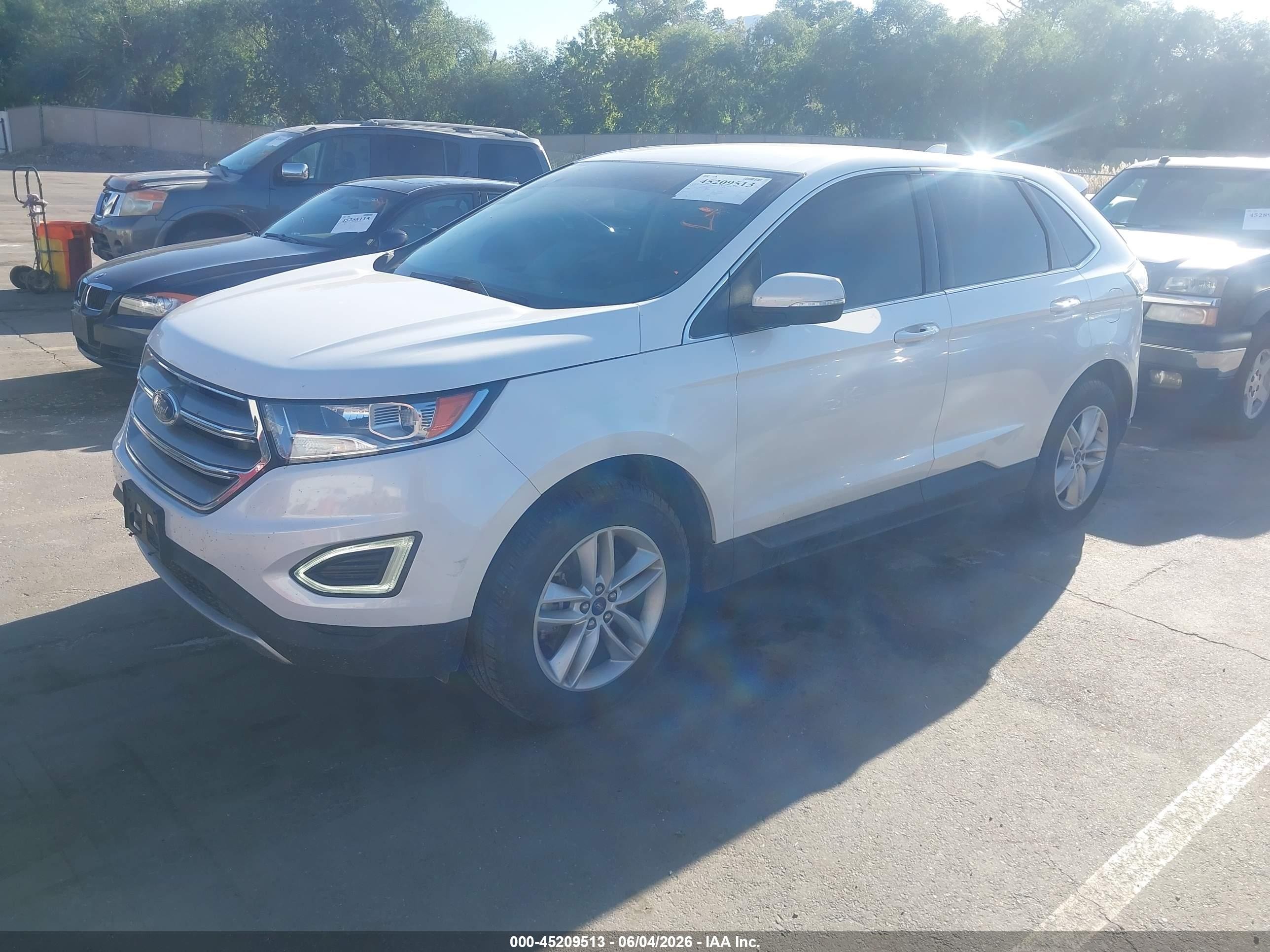 2015 Ford Edge Sel White vin: 2FMTK4J9XFBB33914