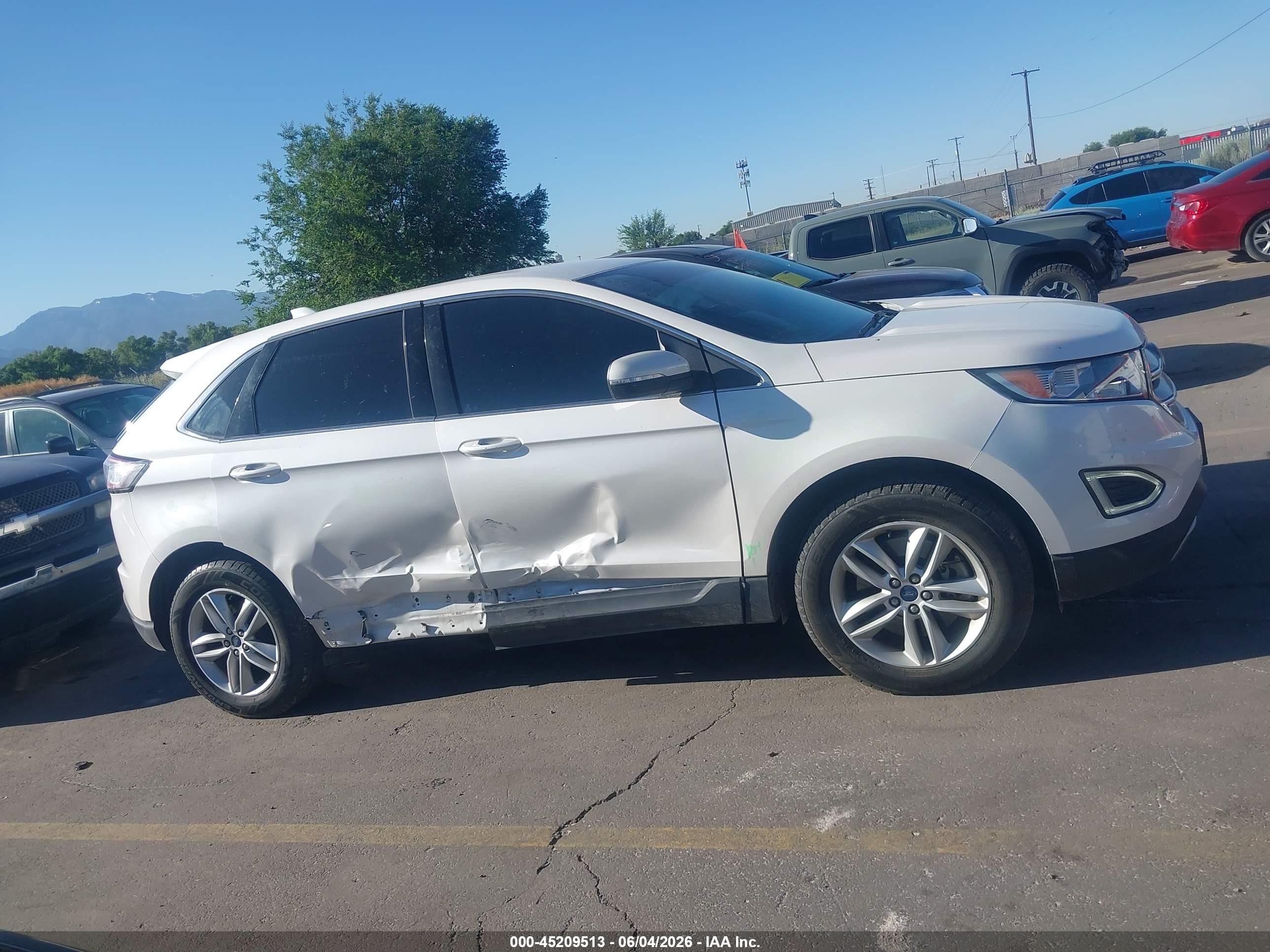 2015 Ford Edge Sel White vin: 2FMTK4J9XFBB33914
