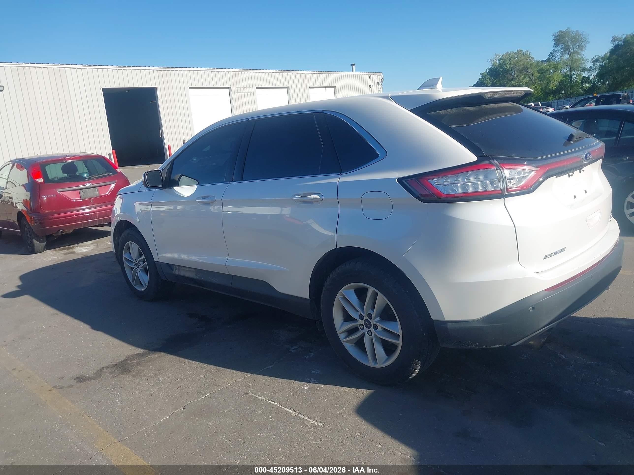 2015 Ford Edge Sel White vin: 2FMTK4J9XFBB33914