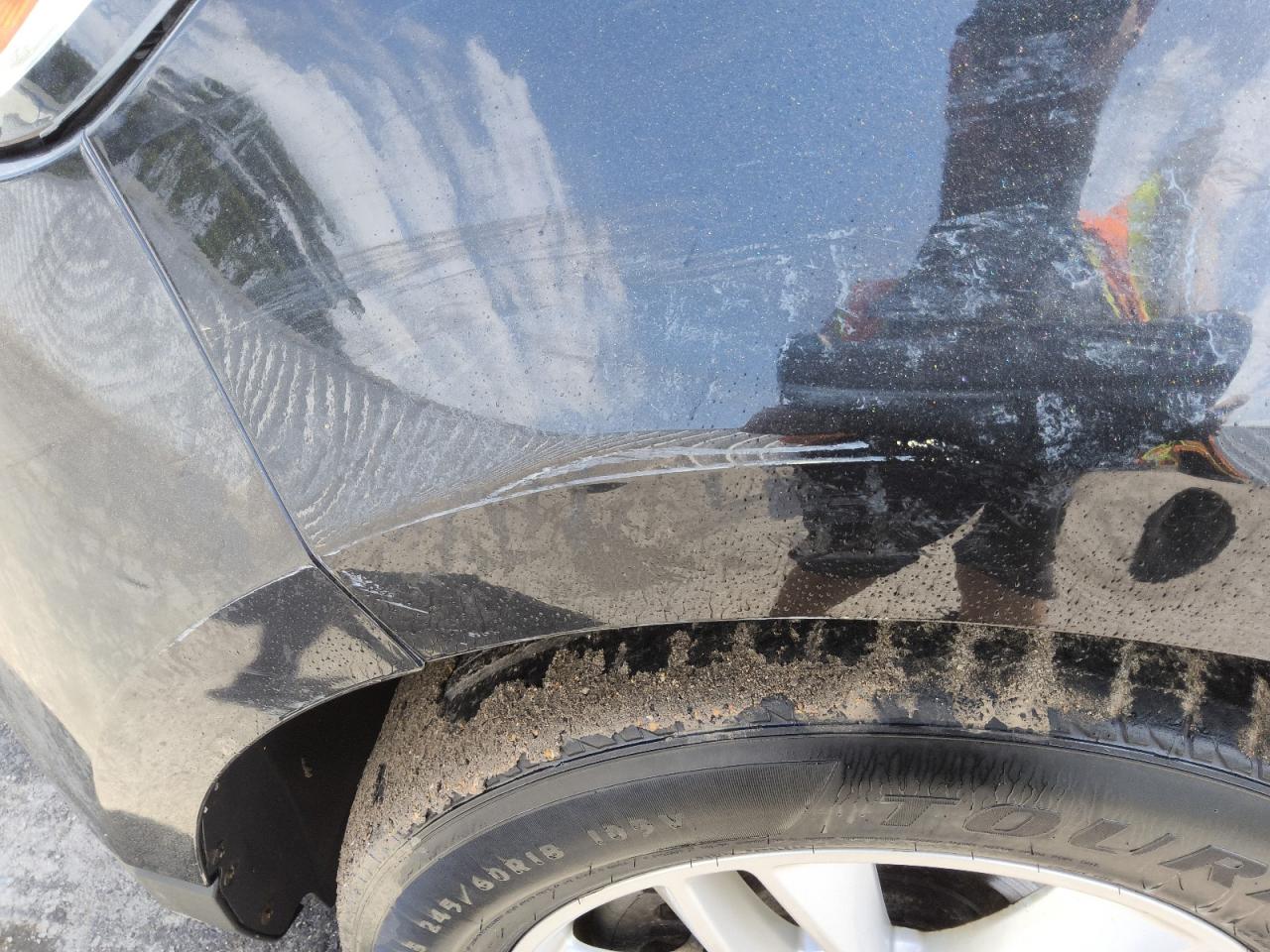 2015 Ford Edge Sel Black vin: 2FMTK4J9XFBB45285 Damage: Left Front Fender, Dent(S) W/ Paint Dmg, 1 To 2 Inches