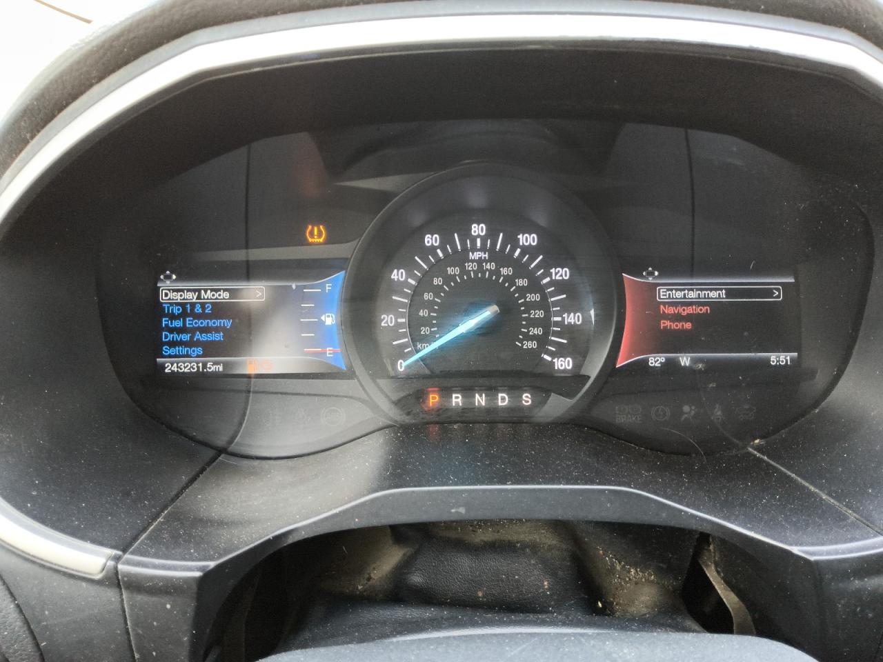 2015 Ford Edge Sel Black vin: 2FMTK4J9XFBB45285 Damage: Warning - Tire Pressure, On, Unacceptable
