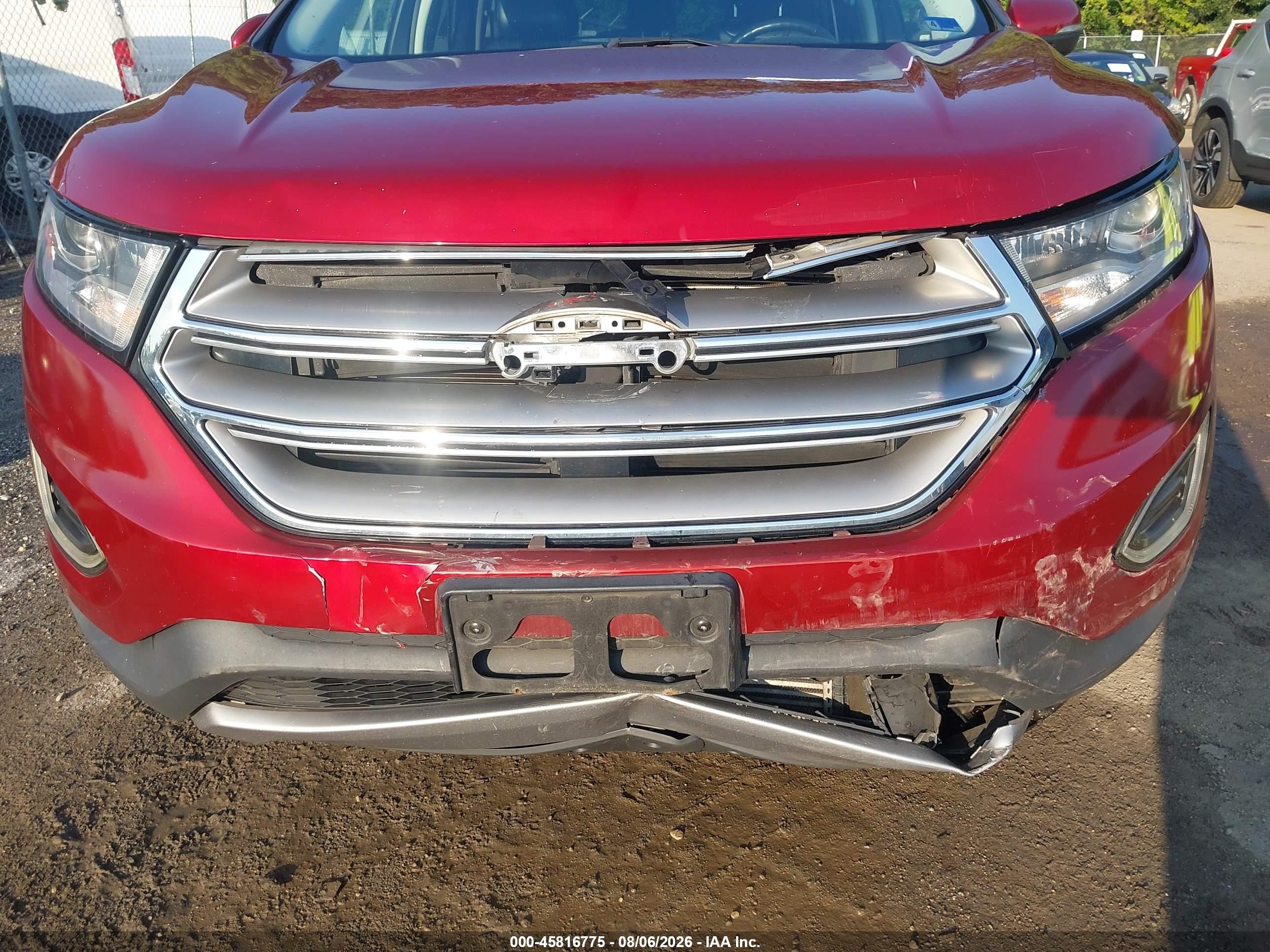 2015 Ford Edge Sel Red vin: 2FMTK4J9XFBB71269