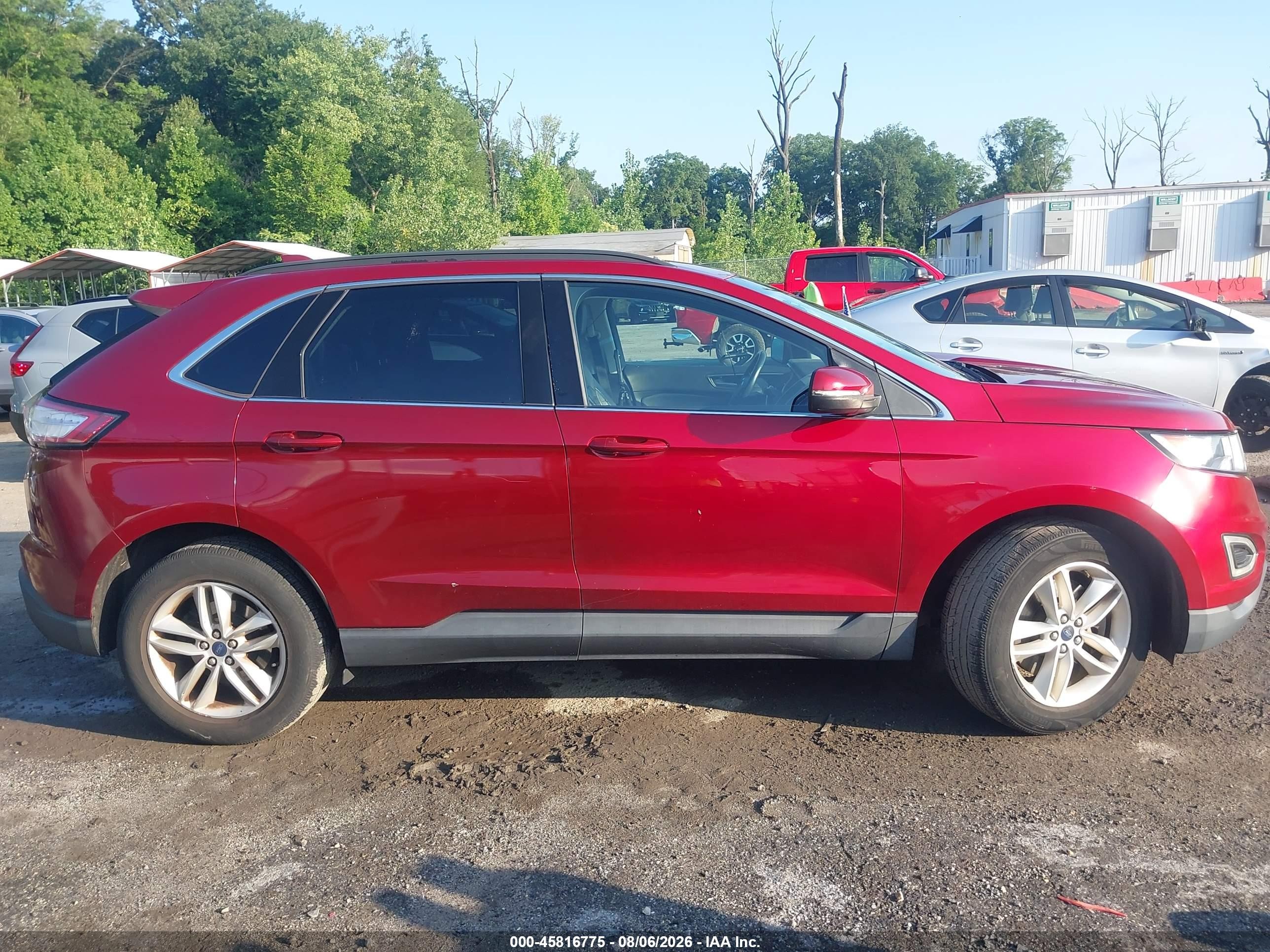 2015 Ford Edge Sel Red vin: 2FMTK4J9XFBB71269