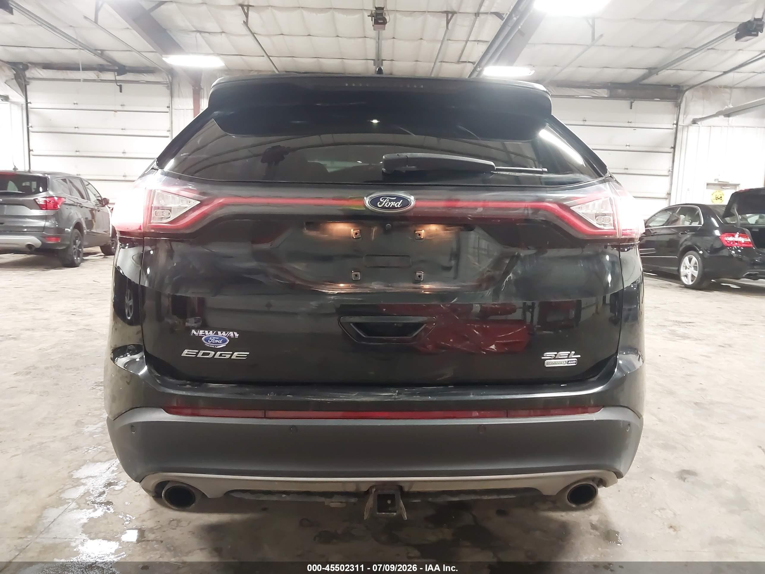2015 Ford Edge Sel Black vin: 2FMTK4J9XFBC39912