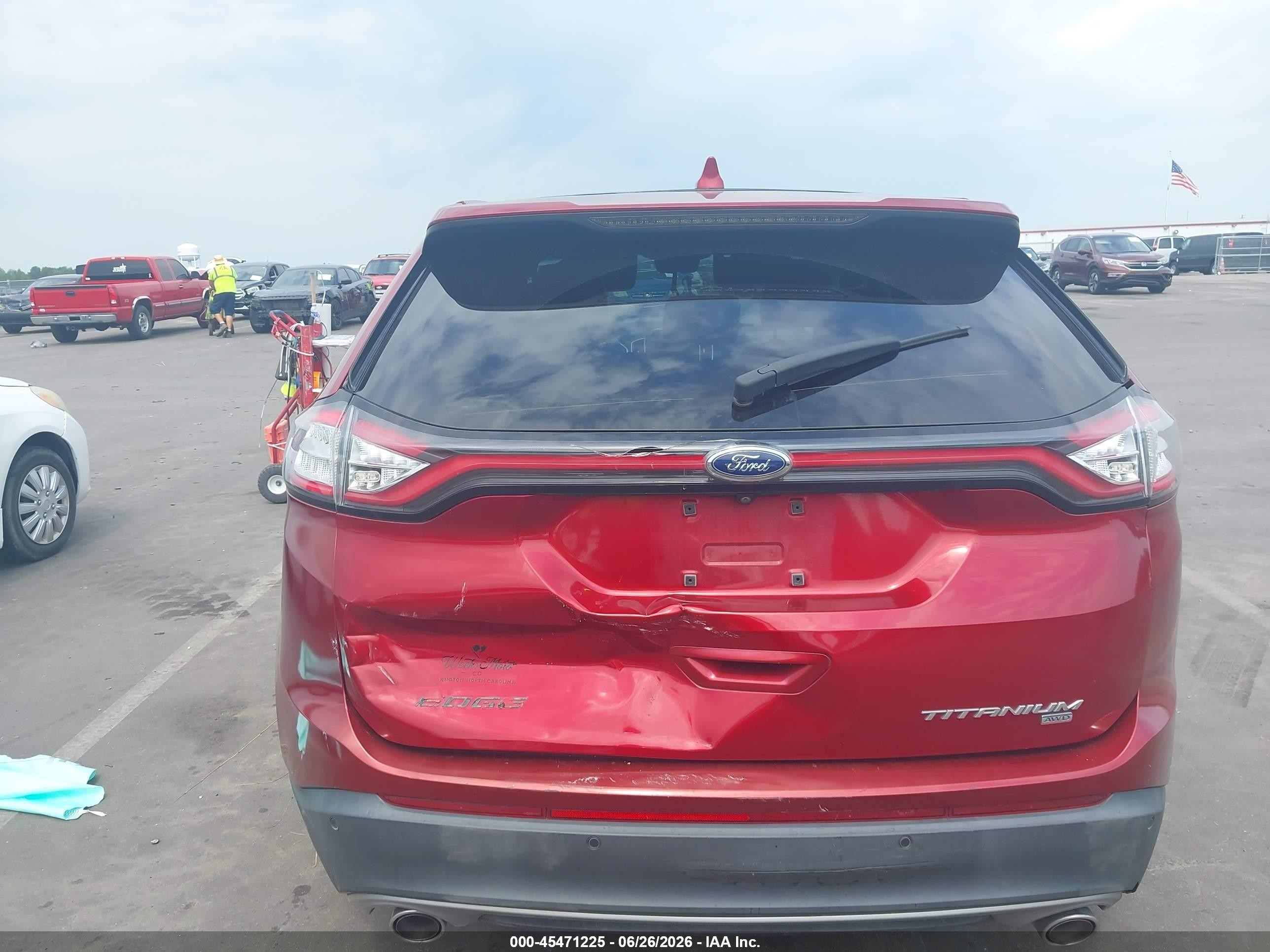2015 Ford Edge Titanium Burgundy vin: 2FMTK4K80FBB19283