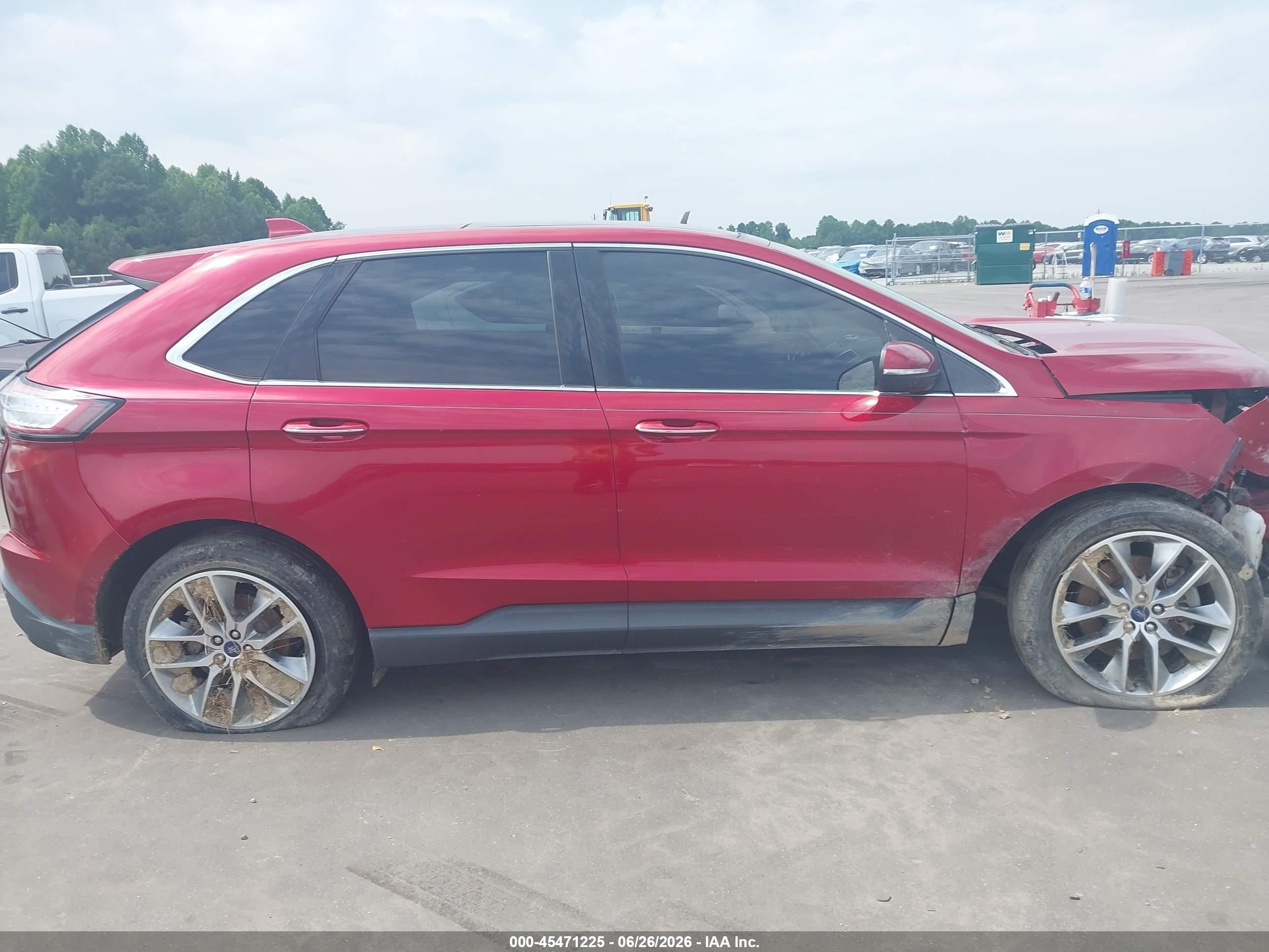 2015 Ford Edge Titanium Burgundy vin: 2FMTK4K80FBB19283
