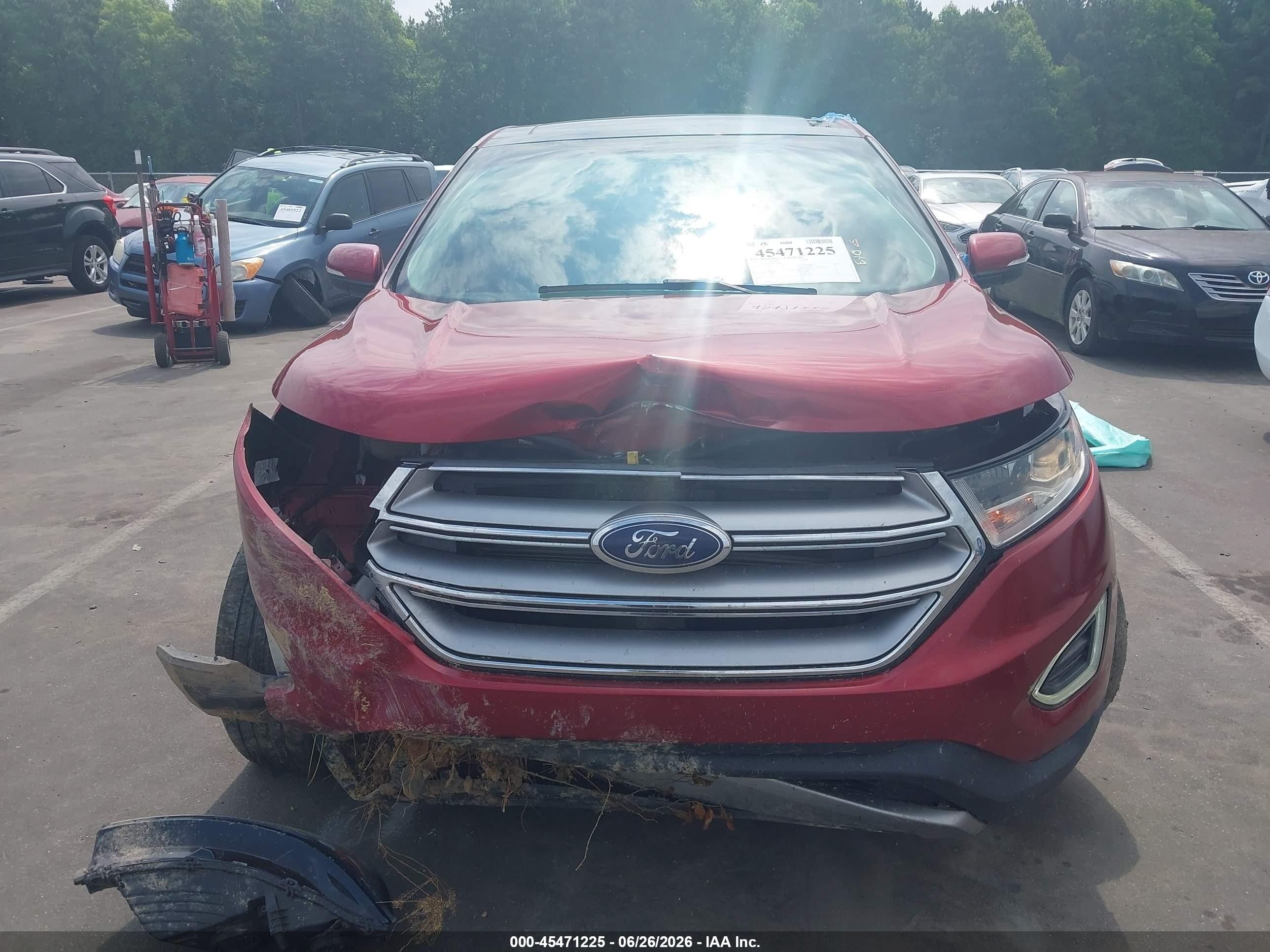 2015 Ford Edge Titanium Burgundy vin: 2FMTK4K80FBB19283