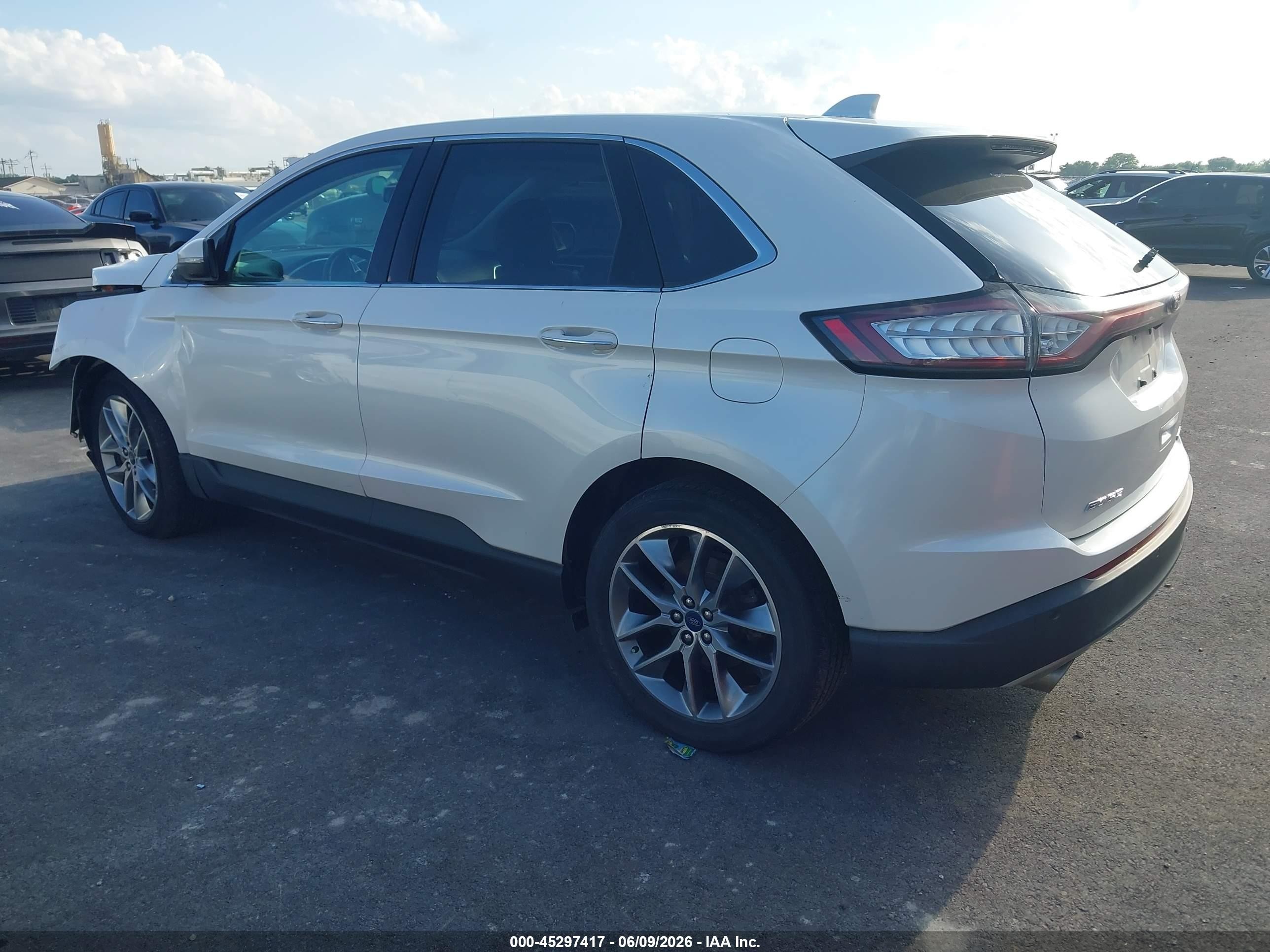 2015 Ford Edge Titanium White vin: 2FMTK4K80FBC19044