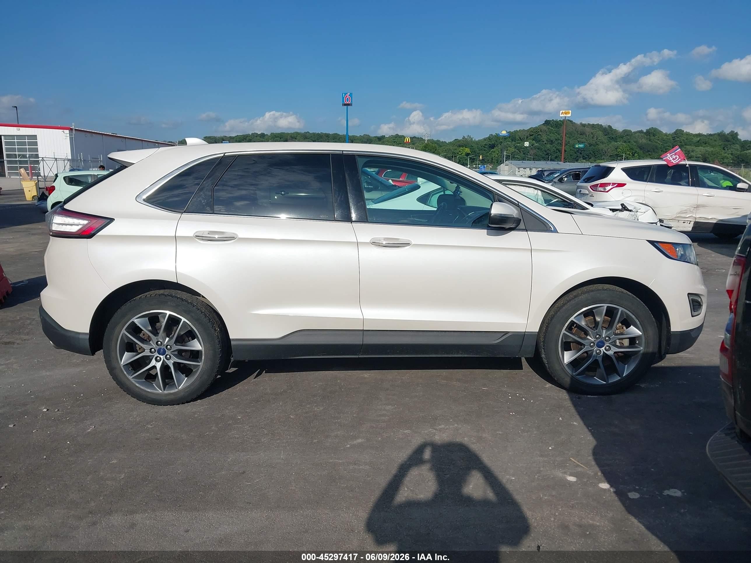 2015 Ford Edge Titanium White vin: 2FMTK4K80FBC19044