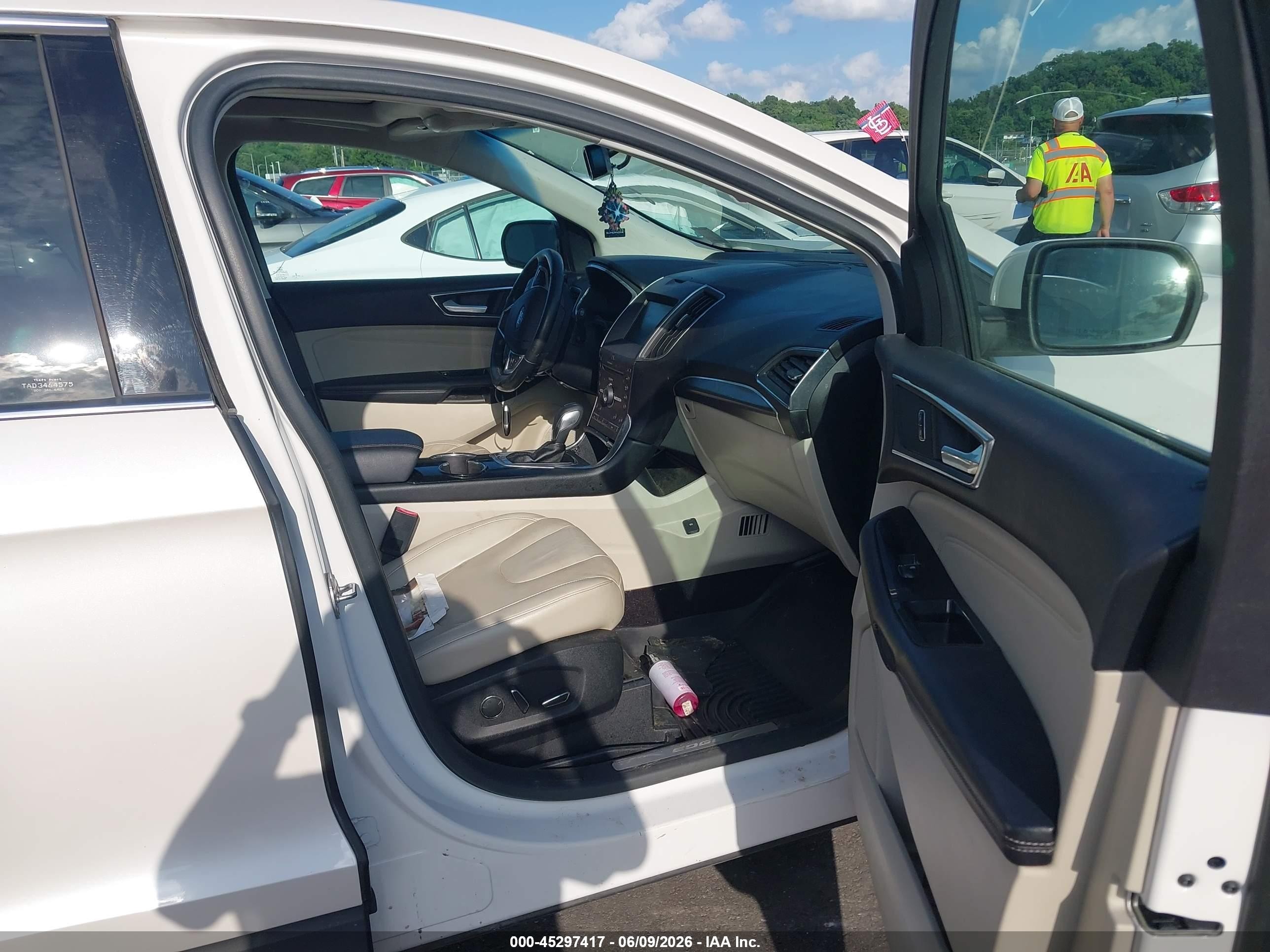 2015 Ford Edge Titanium White vin: 2FMTK4K80FBC19044