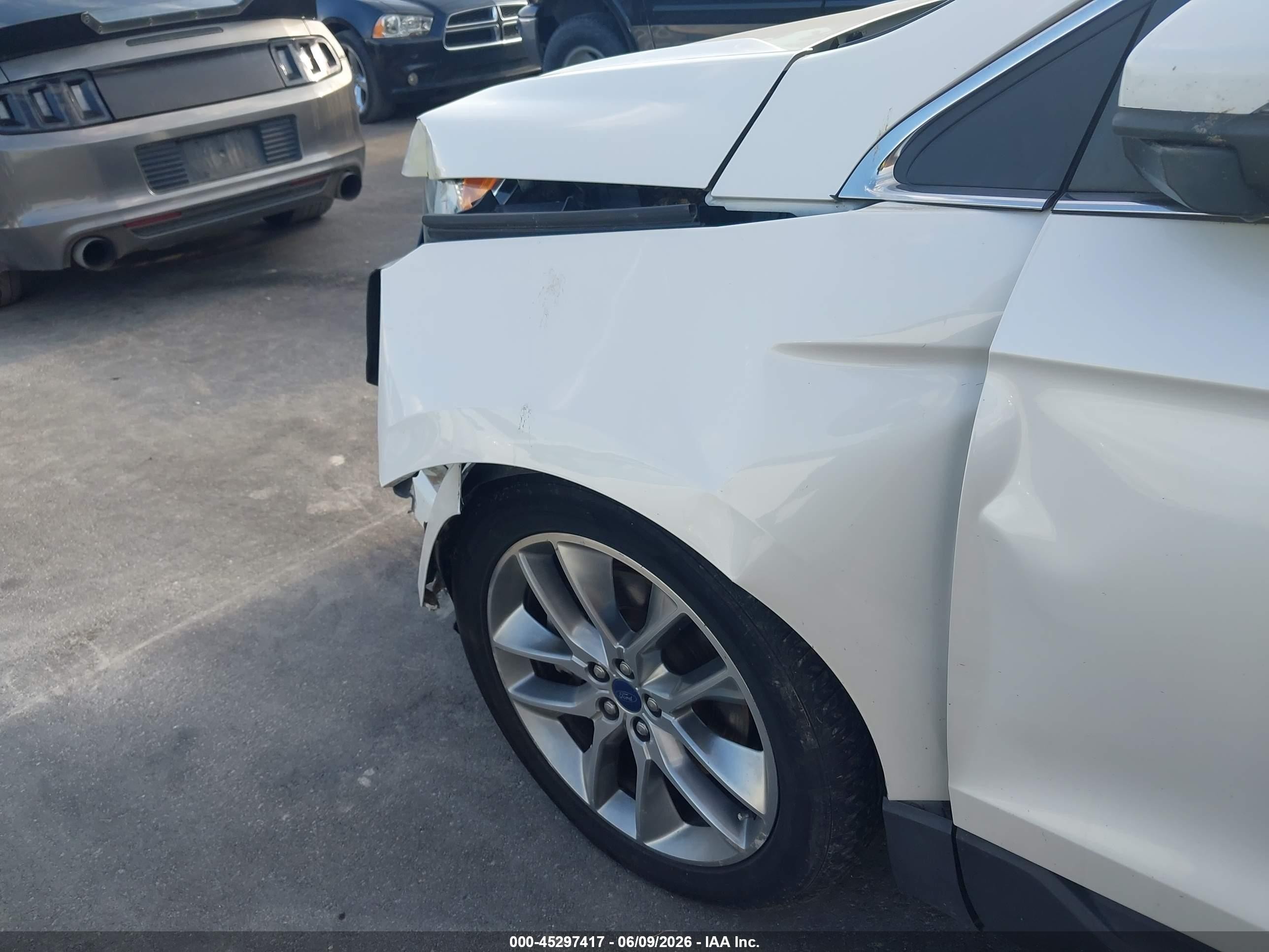 2015 Ford Edge Titanium White vin: 2FMTK4K80FBC19044